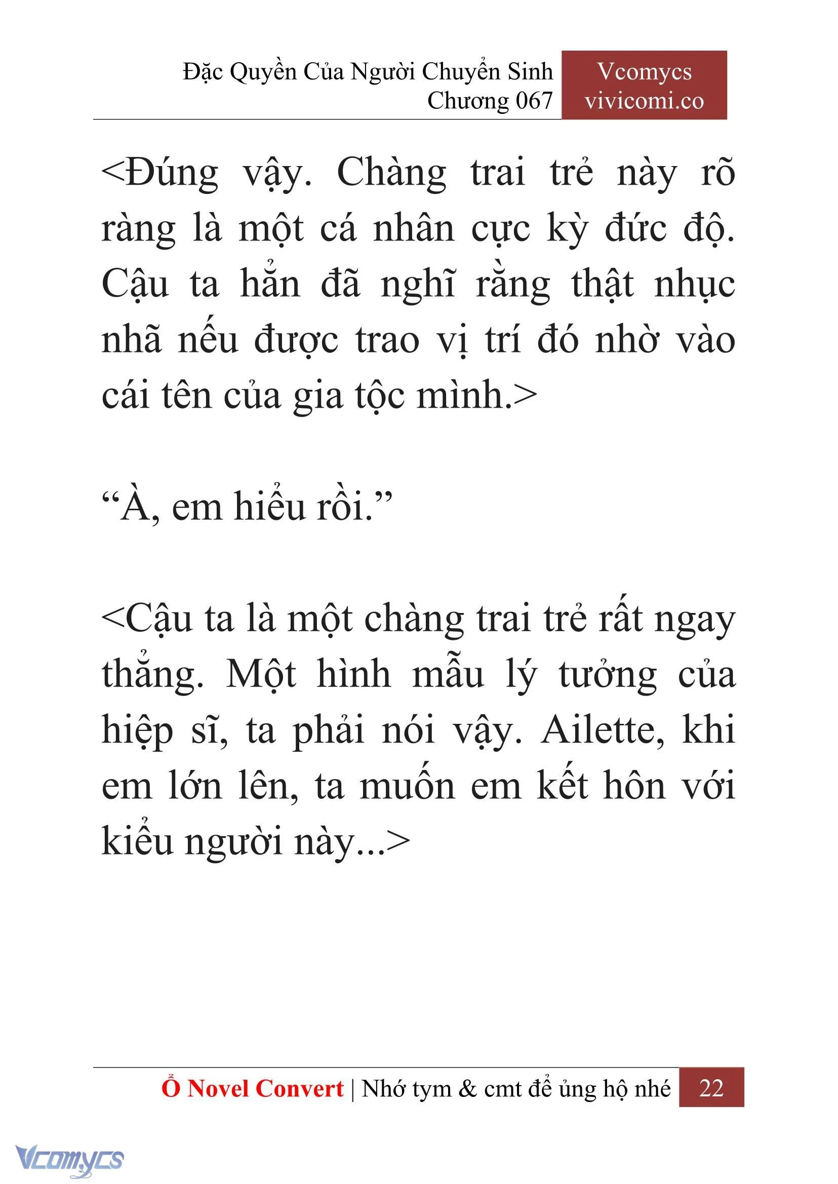 [Novel] Đặc Quyền Của Người Chuyển Sinh Chapter  67 - 24