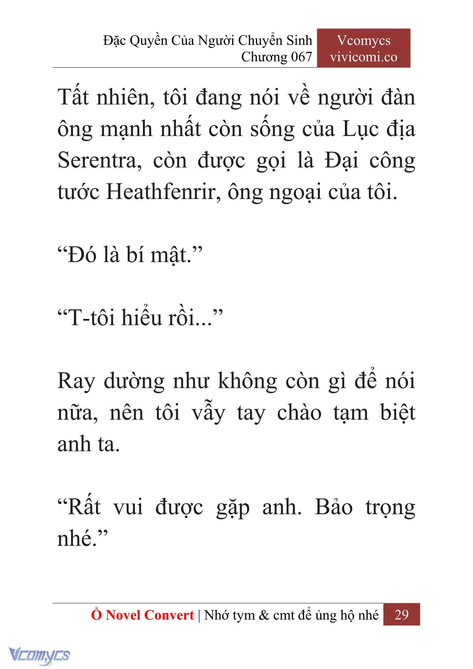 [Novel] Đặc Quyền Của Người Chuyển Sinh Chapter  67 - 31