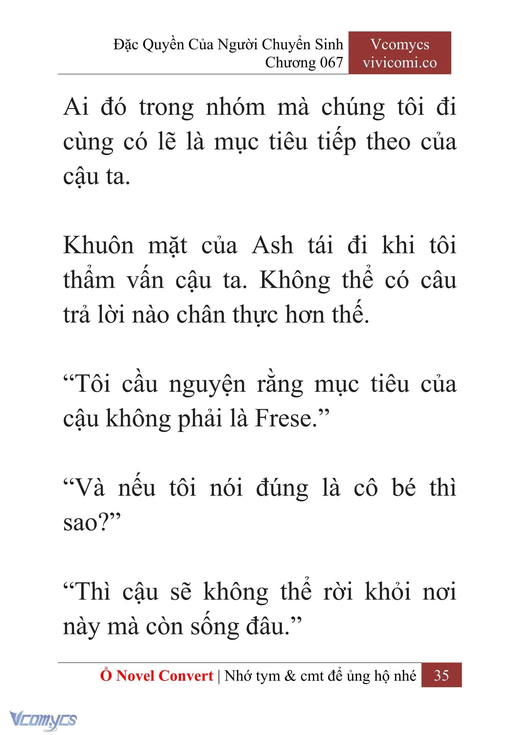 [Novel] Đặc Quyền Của Người Chuyển Sinh Chapter  67 - 37