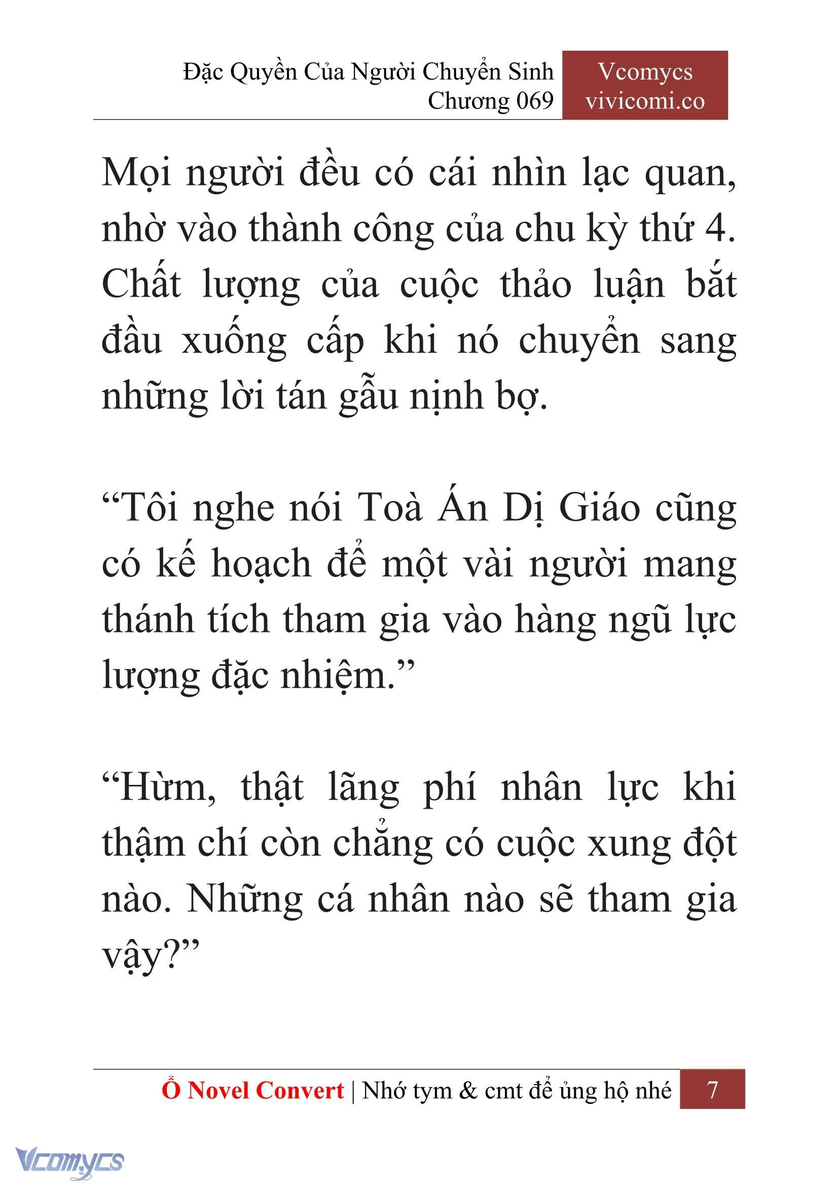 [Novel] Đặc Quyền Của Người Chuyển Sinh Chapter  69 - 9