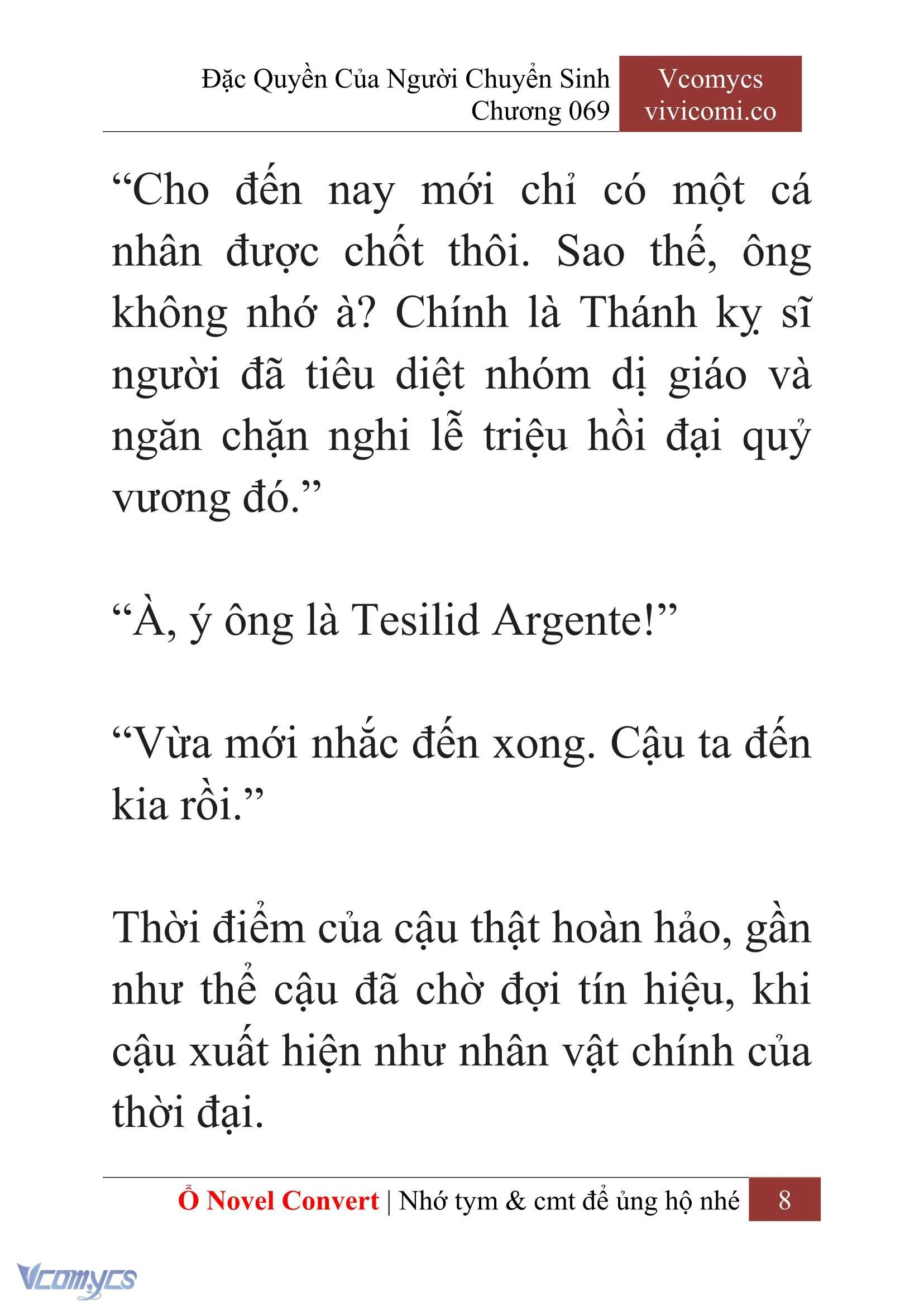 [Novel] Đặc Quyền Của Người Chuyển Sinh Chapter  69 - 10