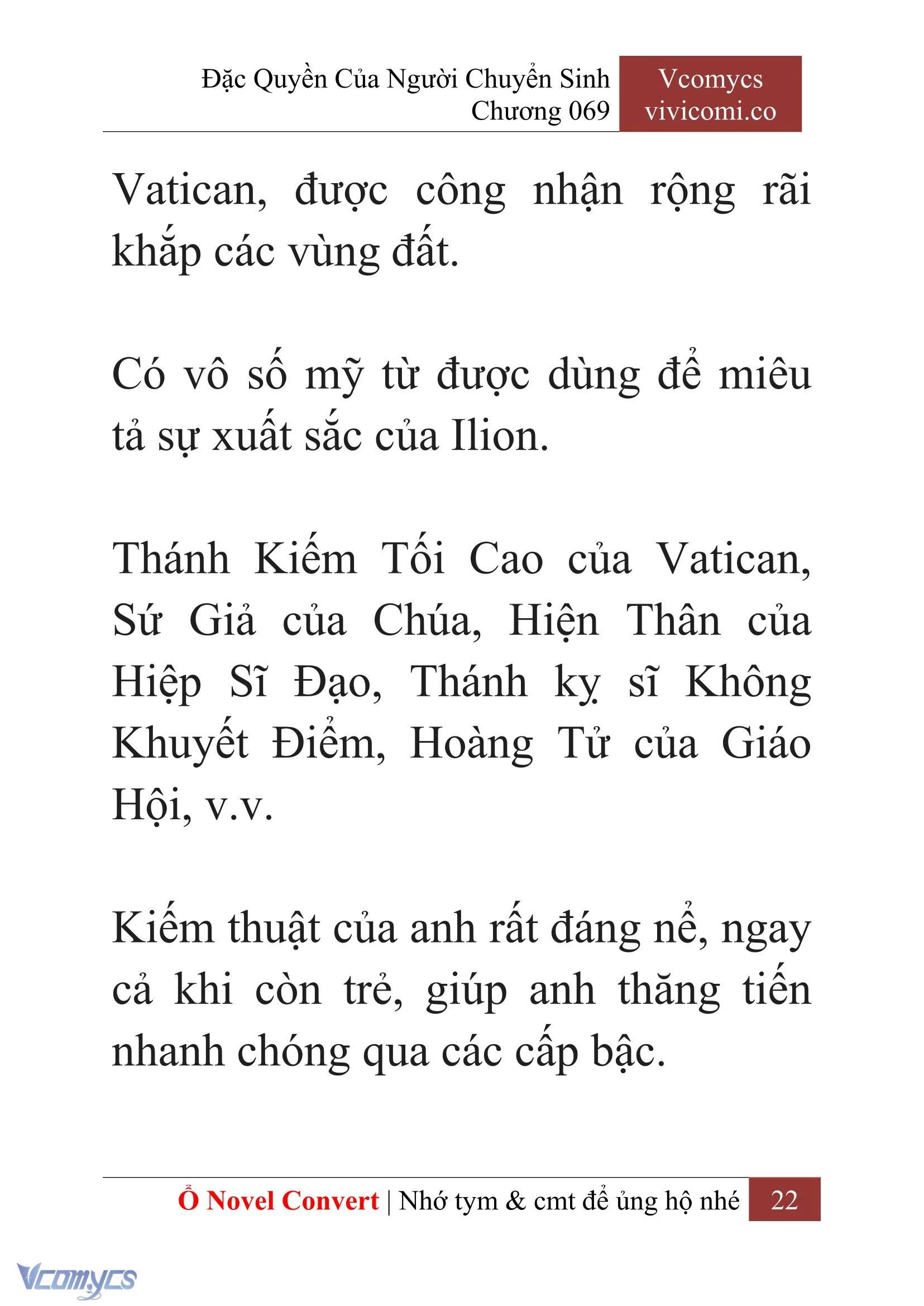[Novel] Đặc Quyền Của Người Chuyển Sinh Chapter  69 - 24