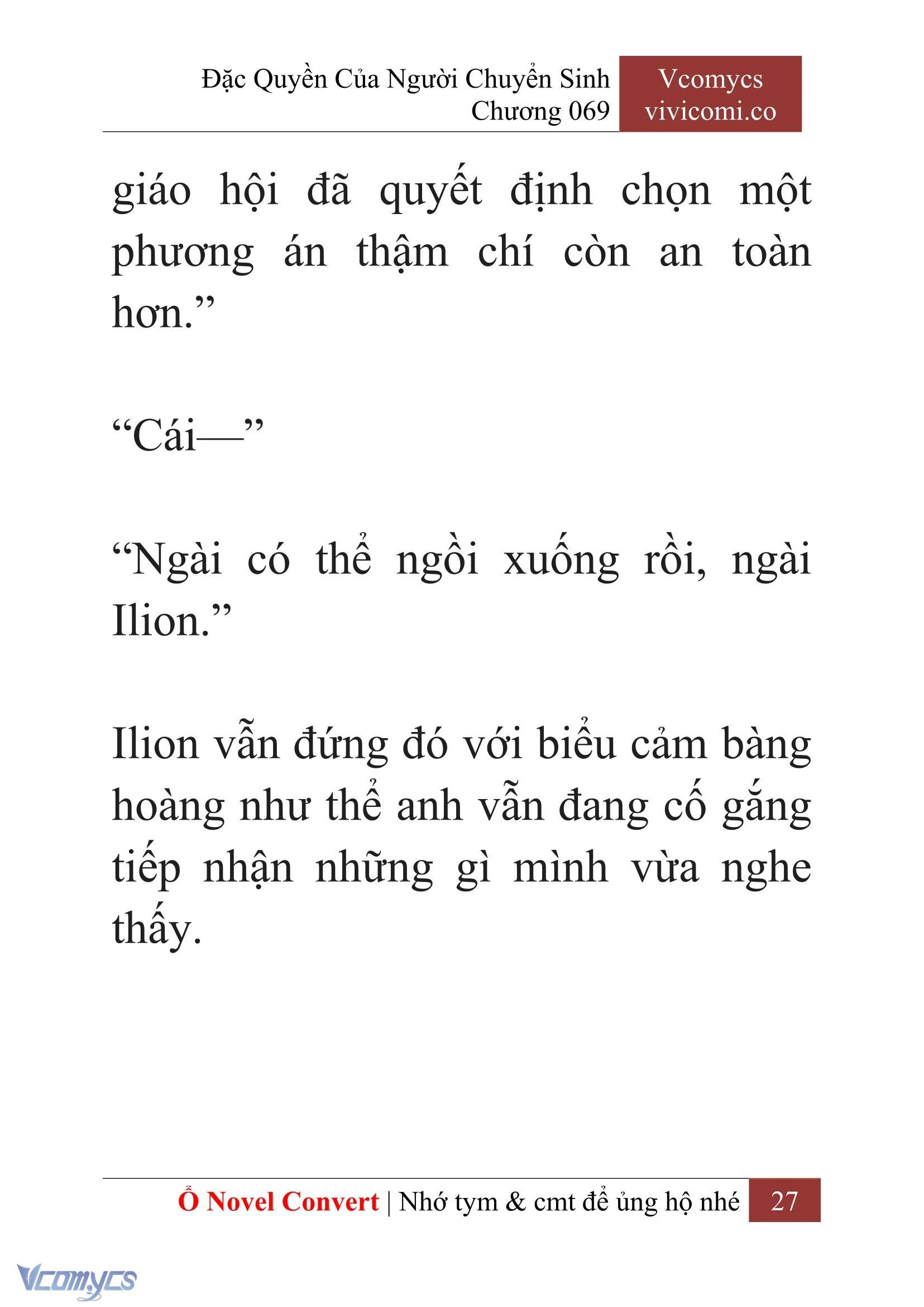 [Novel] Đặc Quyền Của Người Chuyển Sinh Chapter  69 - 29
