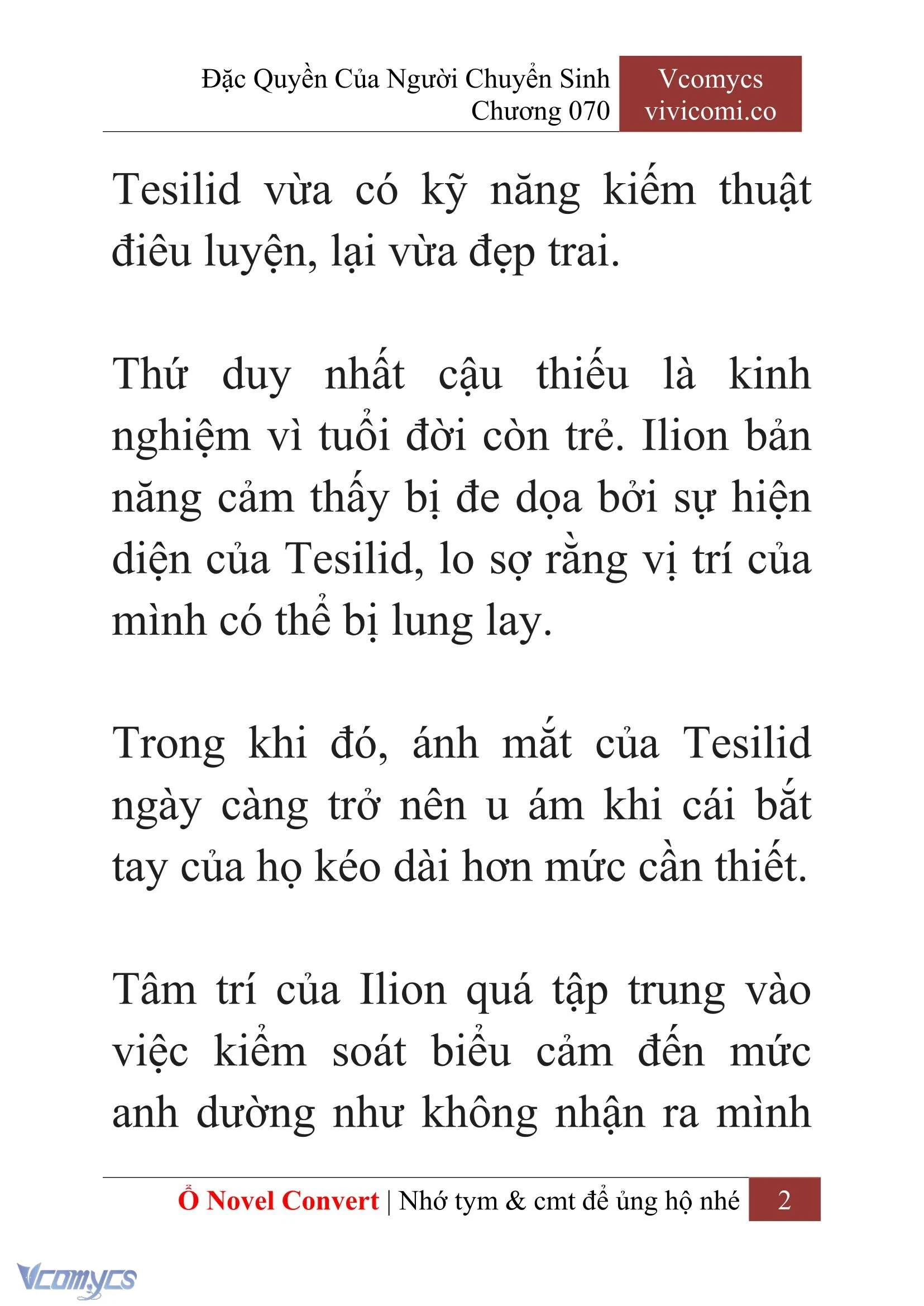 [Novel] Đặc Quyền Của Người Chuyển Sinh Chapter  70 - 4