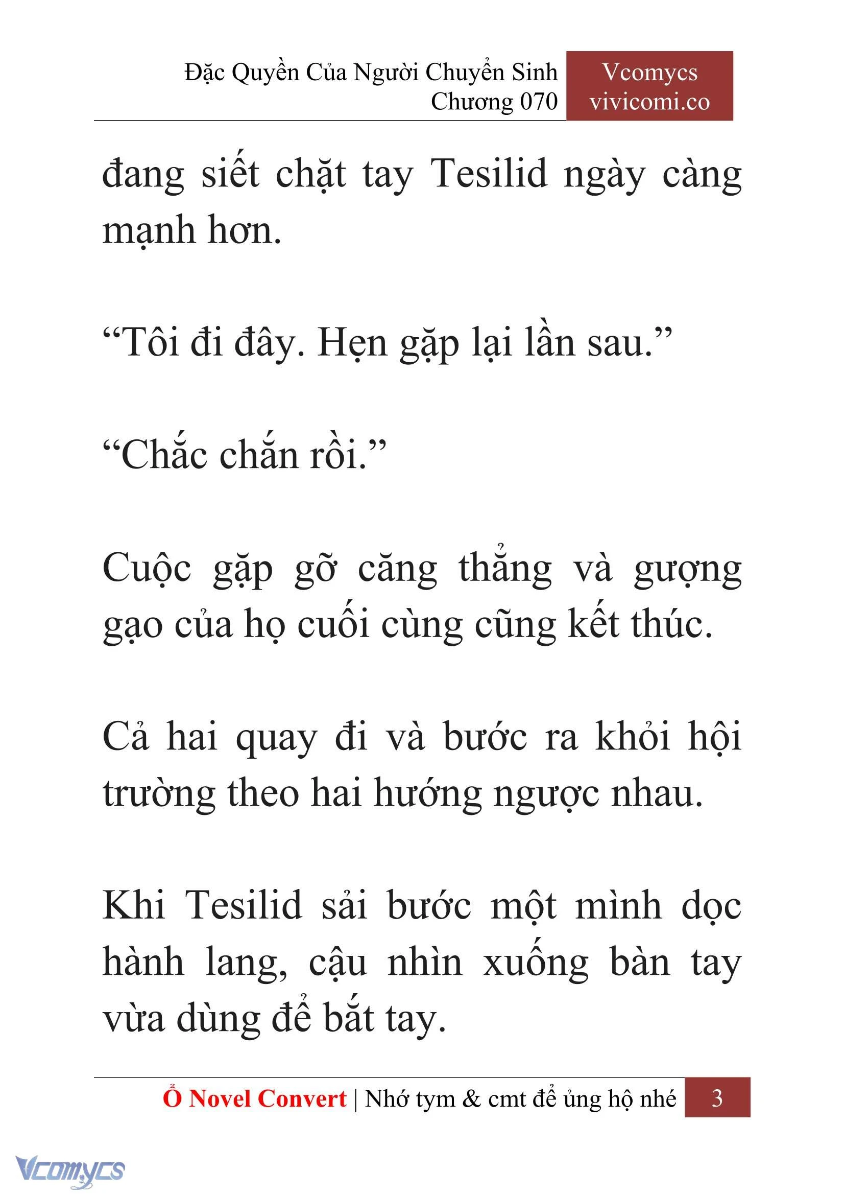 [Novel] Đặc Quyền Của Người Chuyển Sinh Chapter  70 - 5