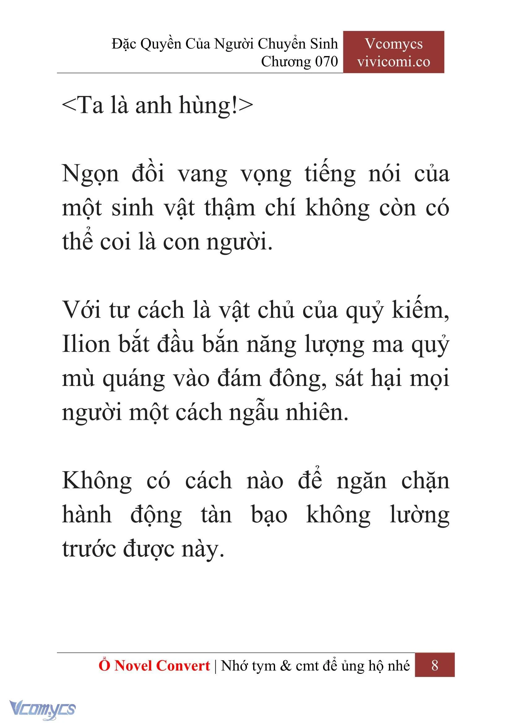 [Novel] Đặc Quyền Của Người Chuyển Sinh Chapter  70 - 10