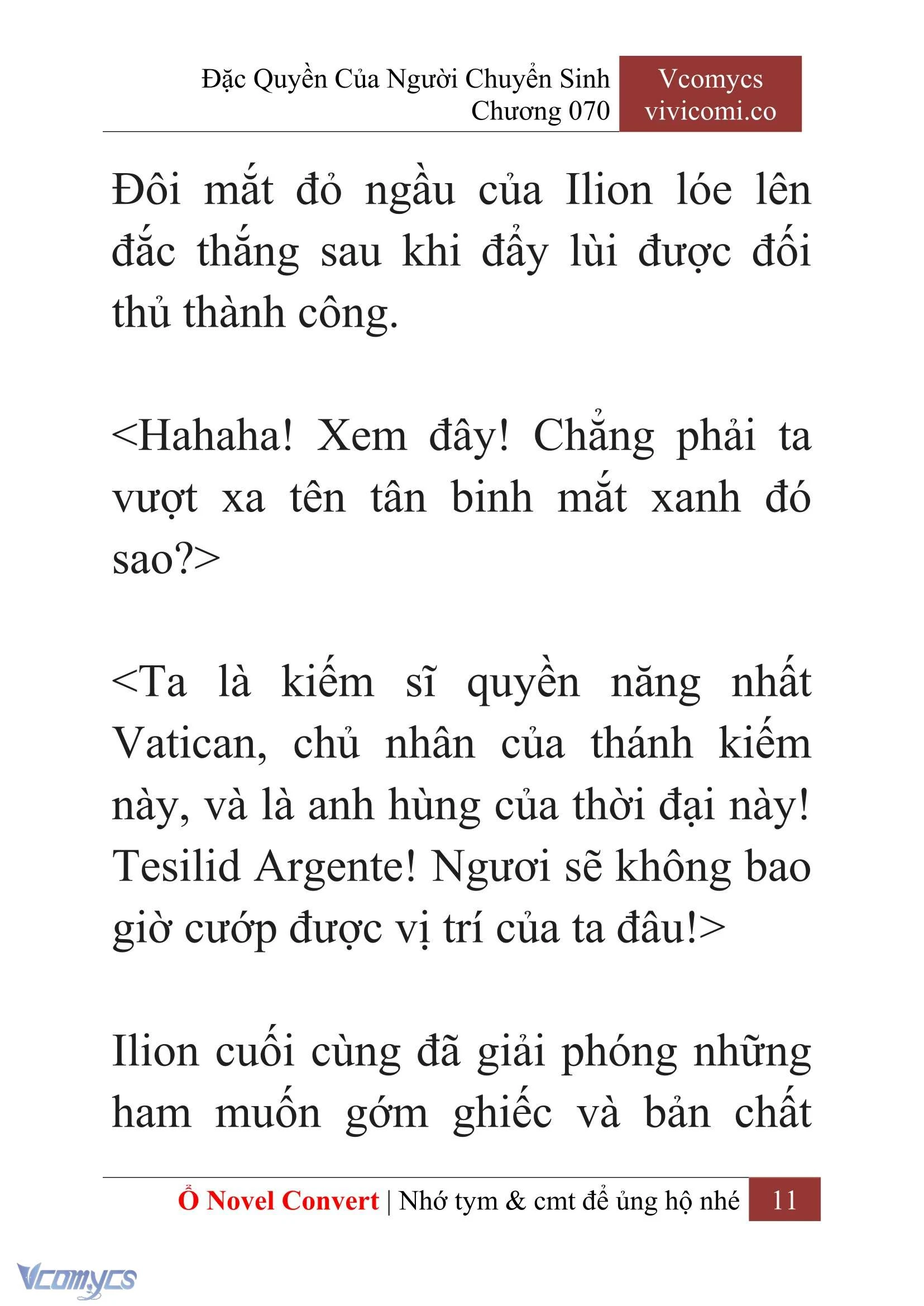 [Novel] Đặc Quyền Của Người Chuyển Sinh Chapter  70 - 13