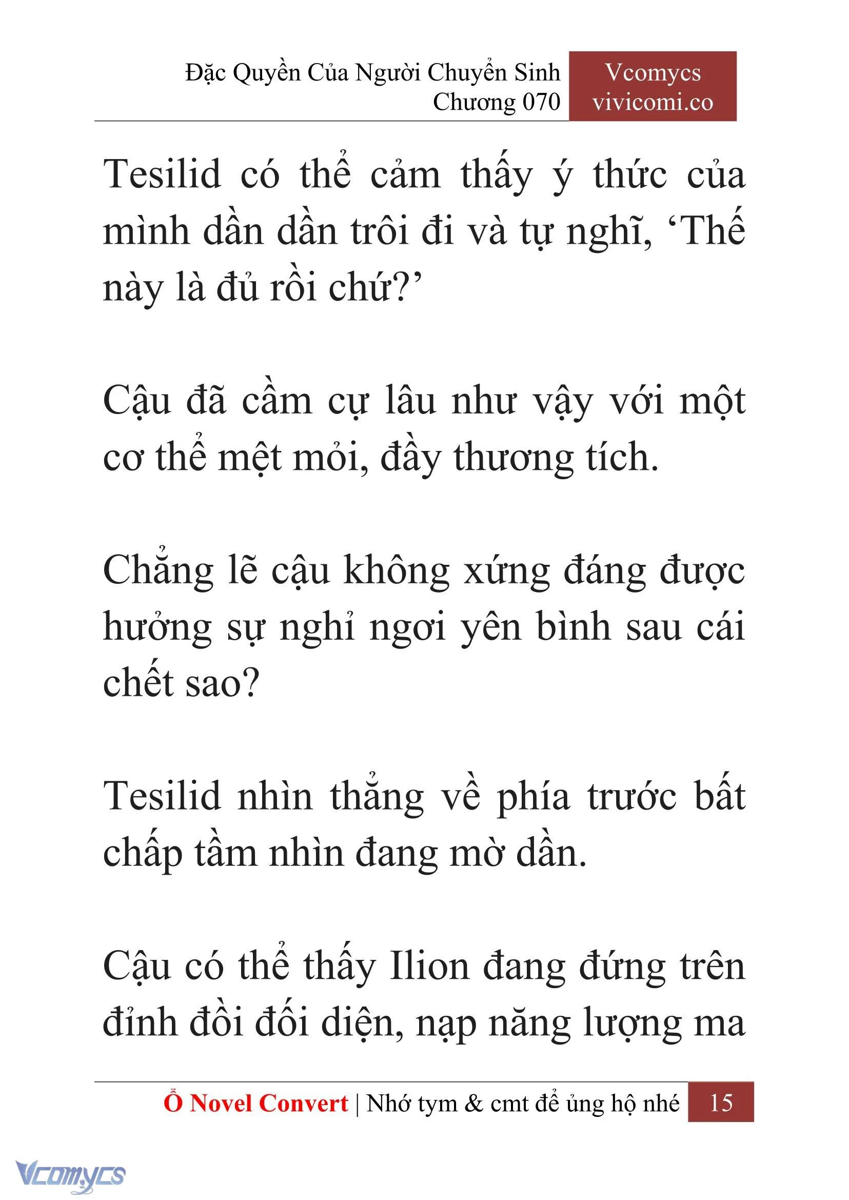 [Novel] Đặc Quyền Của Người Chuyển Sinh Chapter  70 - 17