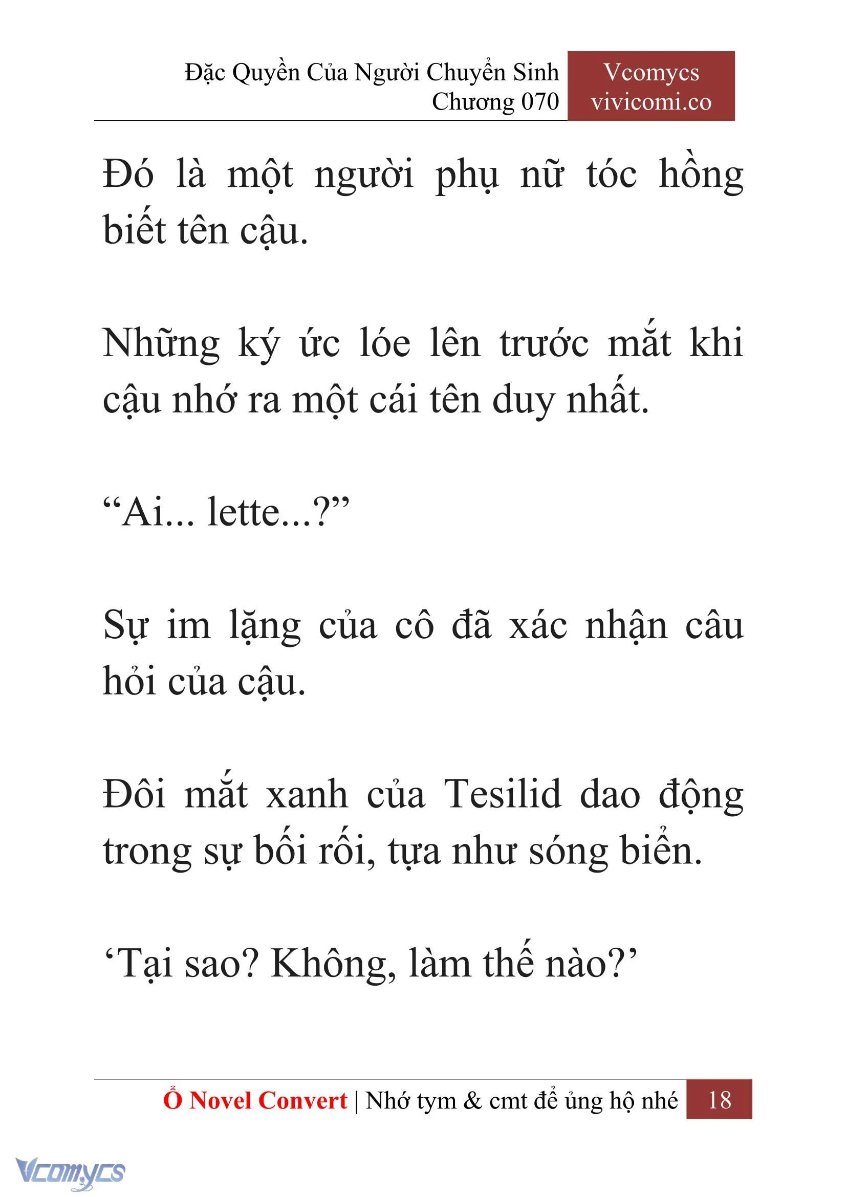 [Novel] Đặc Quyền Của Người Chuyển Sinh Chapter  70 - 20