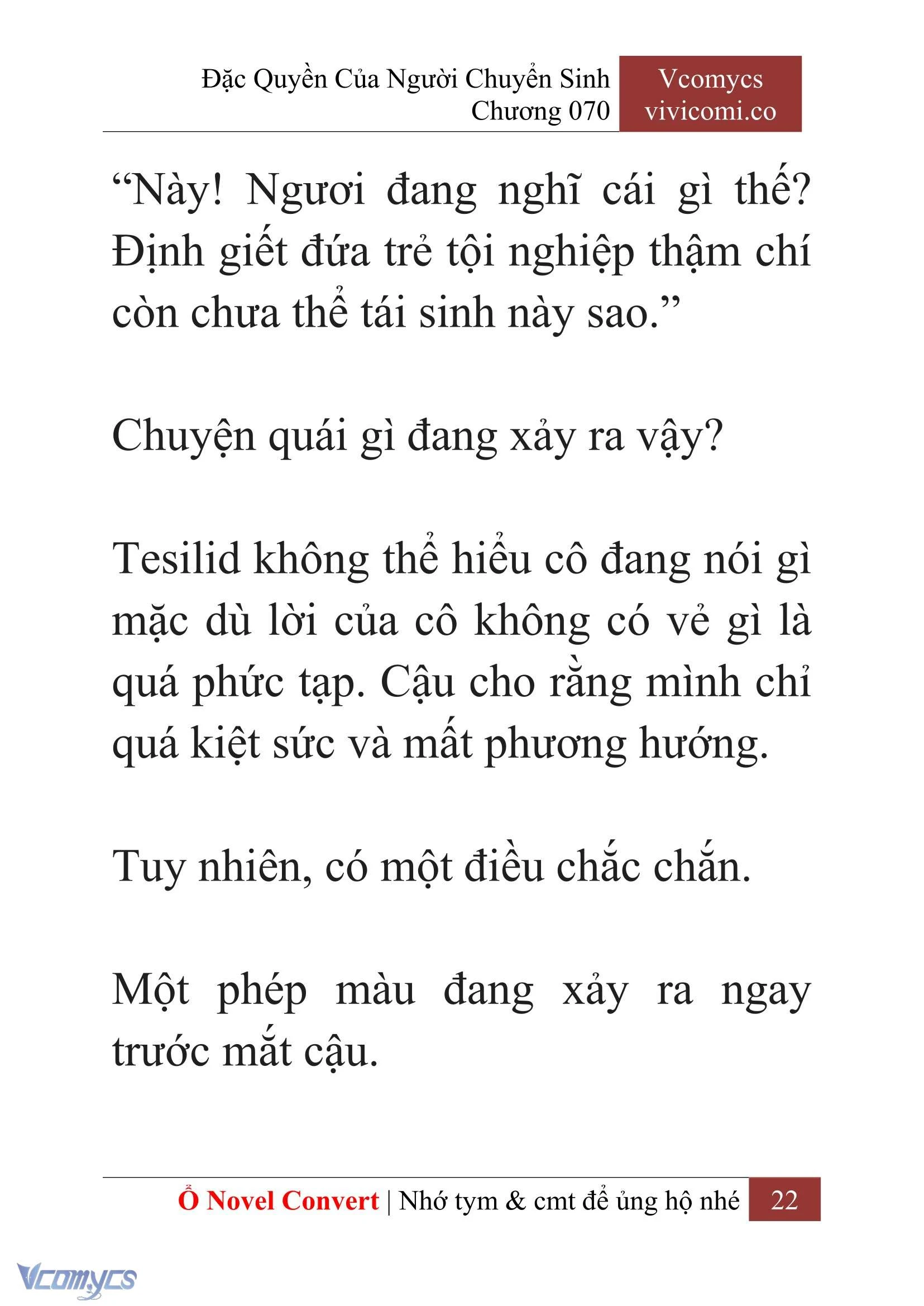 [Novel] Đặc Quyền Của Người Chuyển Sinh Chapter  70 - 24