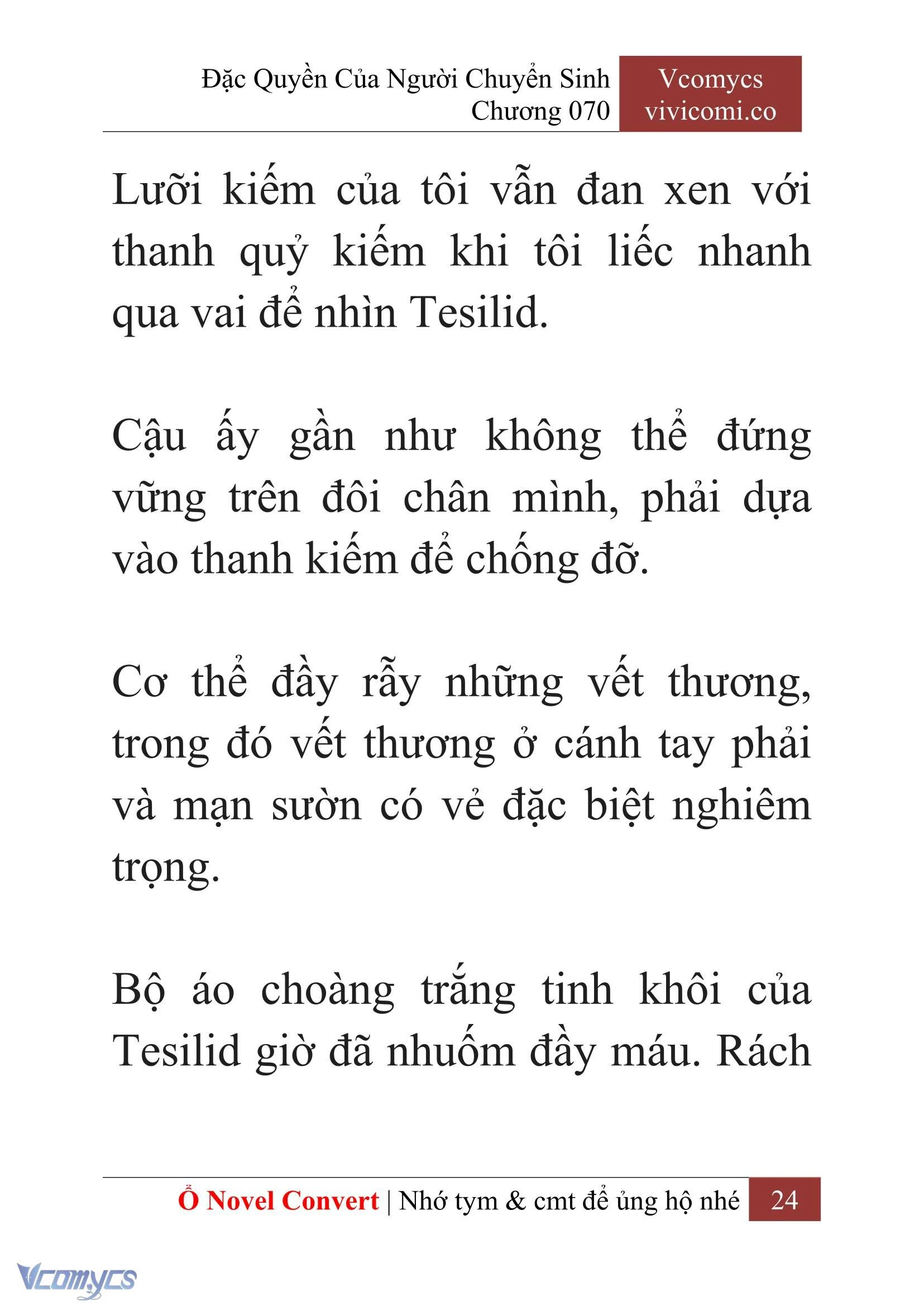 [Novel] Đặc Quyền Của Người Chuyển Sinh Chapter  70 - 26