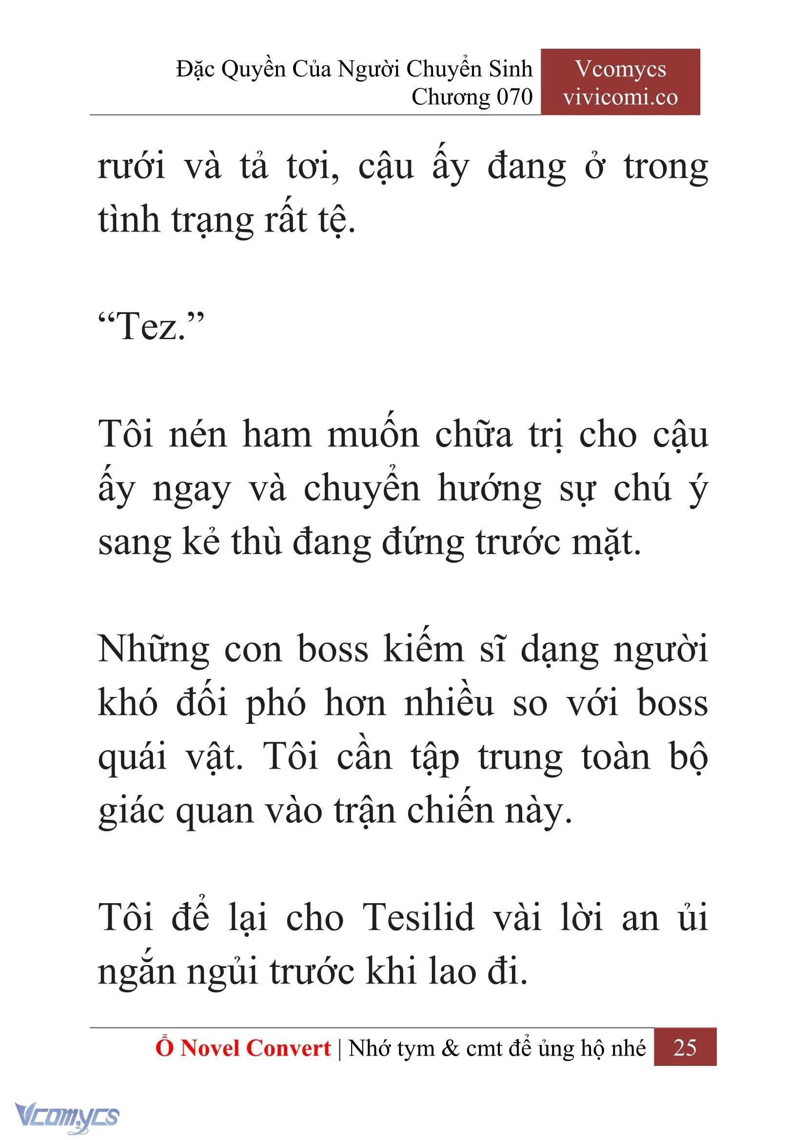 [Novel] Đặc Quyền Của Người Chuyển Sinh Chapter  70 - 27