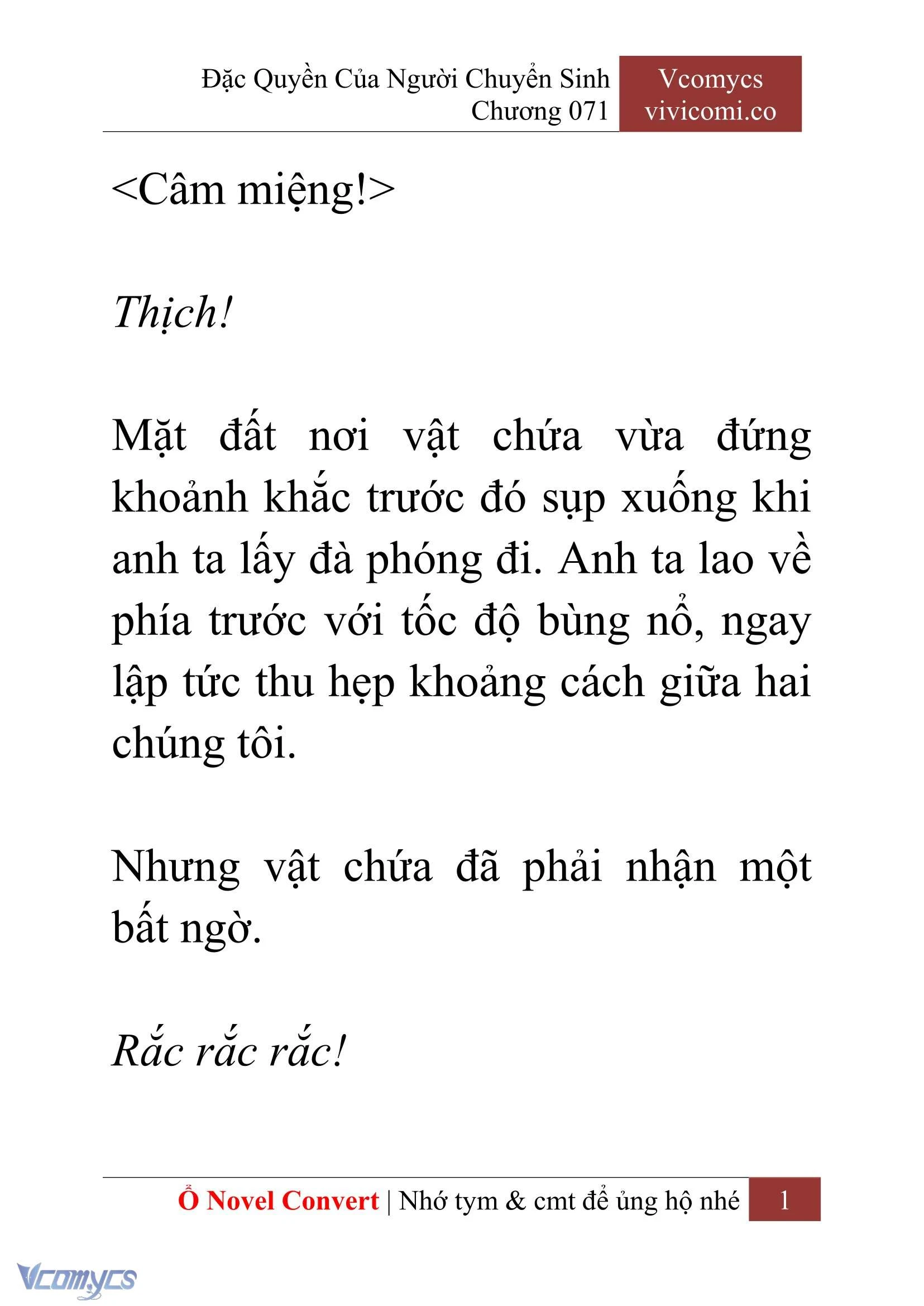 [Novel] Đặc Quyền Của Người Chuyển Sinh Chapter  71 - 3