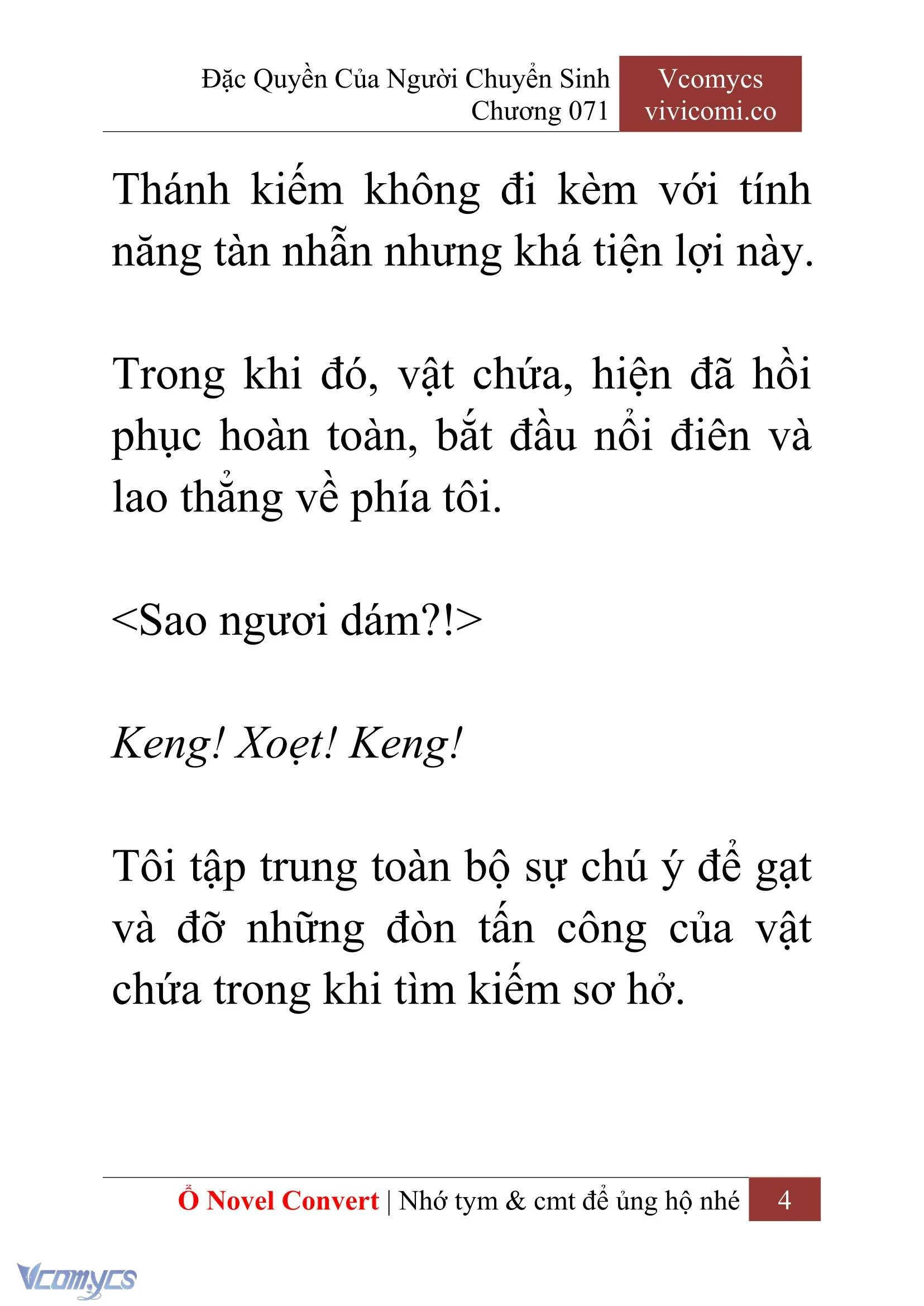 [Novel] Đặc Quyền Của Người Chuyển Sinh Chapter  71 - 6
