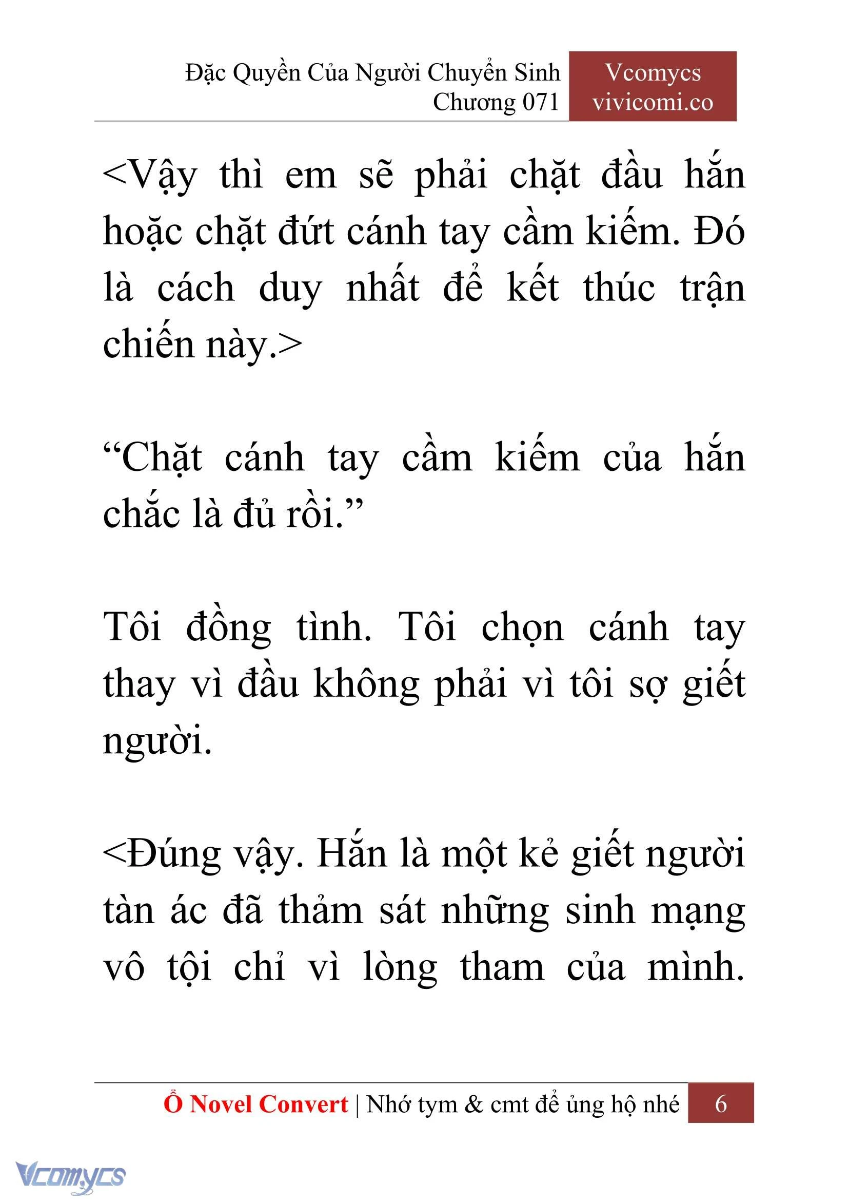 [Novel] Đặc Quyền Của Người Chuyển Sinh Chapter  71 - 8