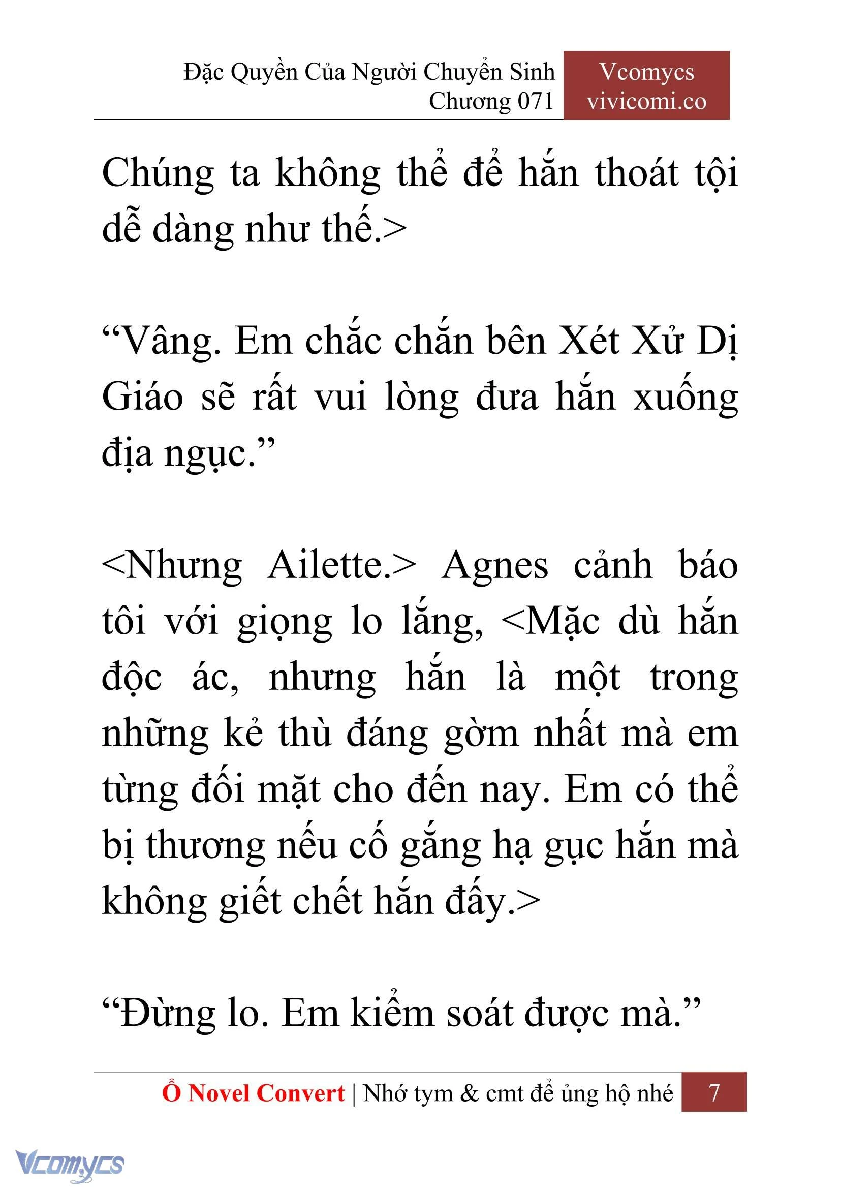 [Novel] Đặc Quyền Của Người Chuyển Sinh Chapter  71 - 9