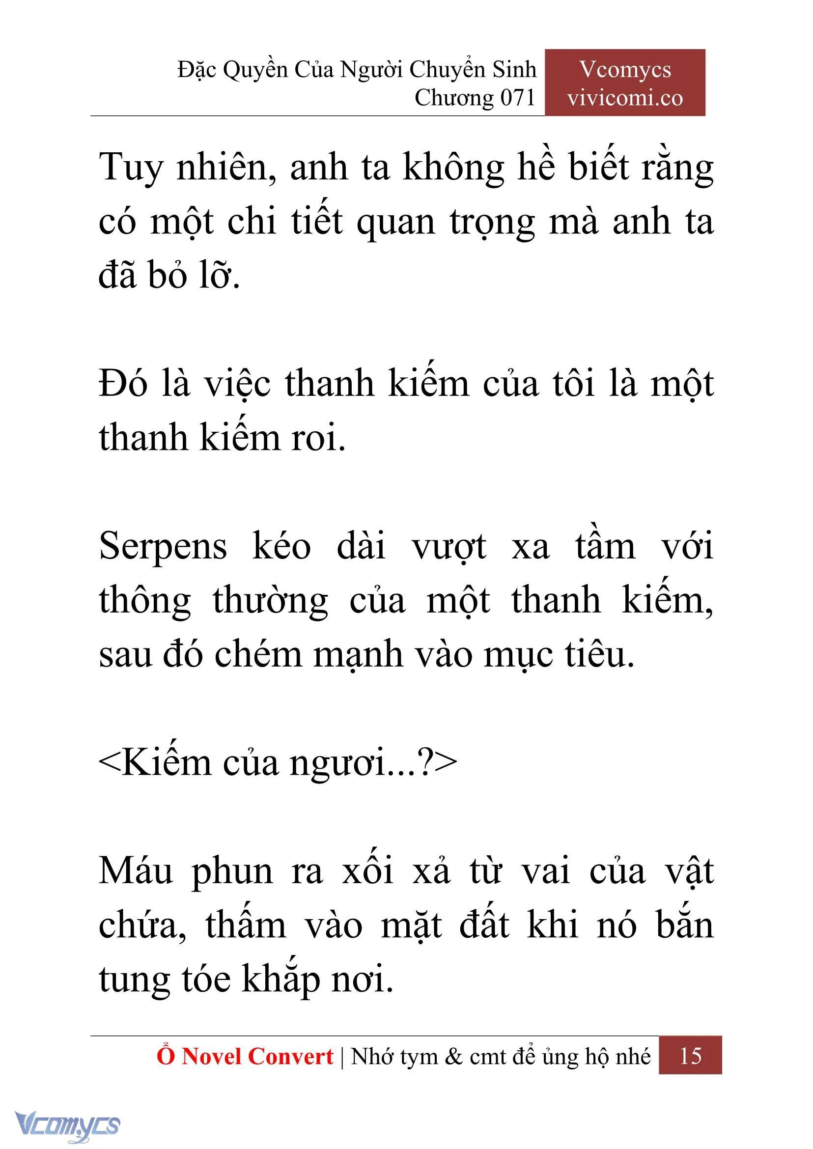 [Novel] Đặc Quyền Của Người Chuyển Sinh Chapter  71 - 17