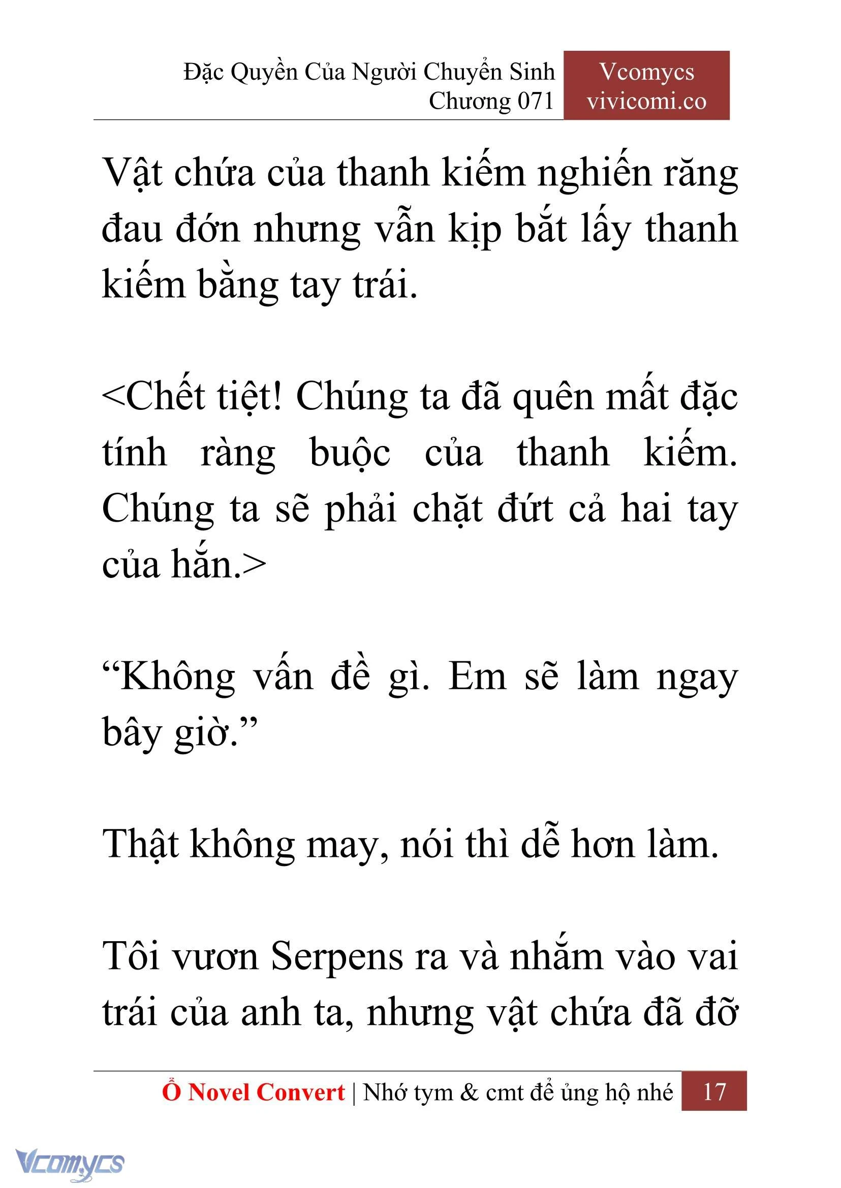 [Novel] Đặc Quyền Của Người Chuyển Sinh Chapter  71 - 19