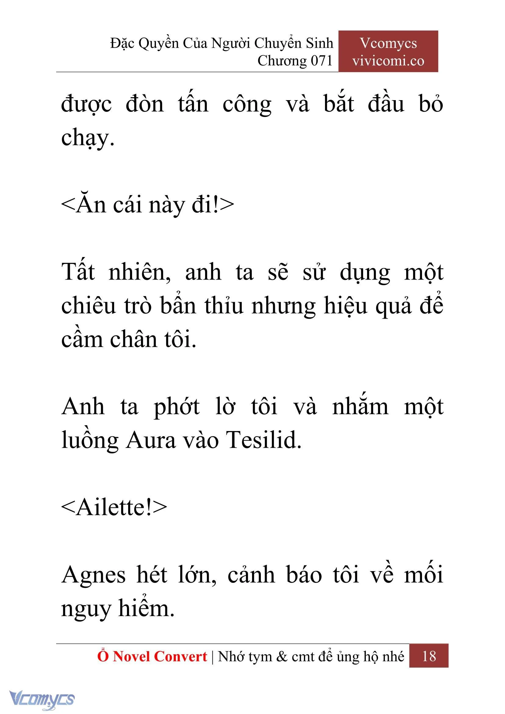 [Novel] Đặc Quyền Của Người Chuyển Sinh Chapter  71 - 20