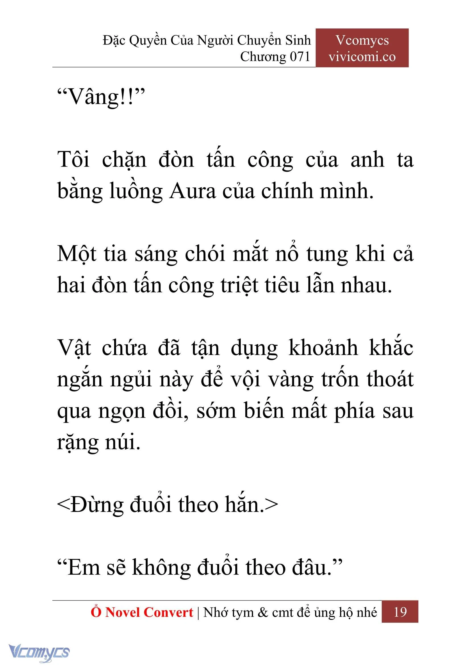 [Novel] Đặc Quyền Của Người Chuyển Sinh Chapter  71 - 21