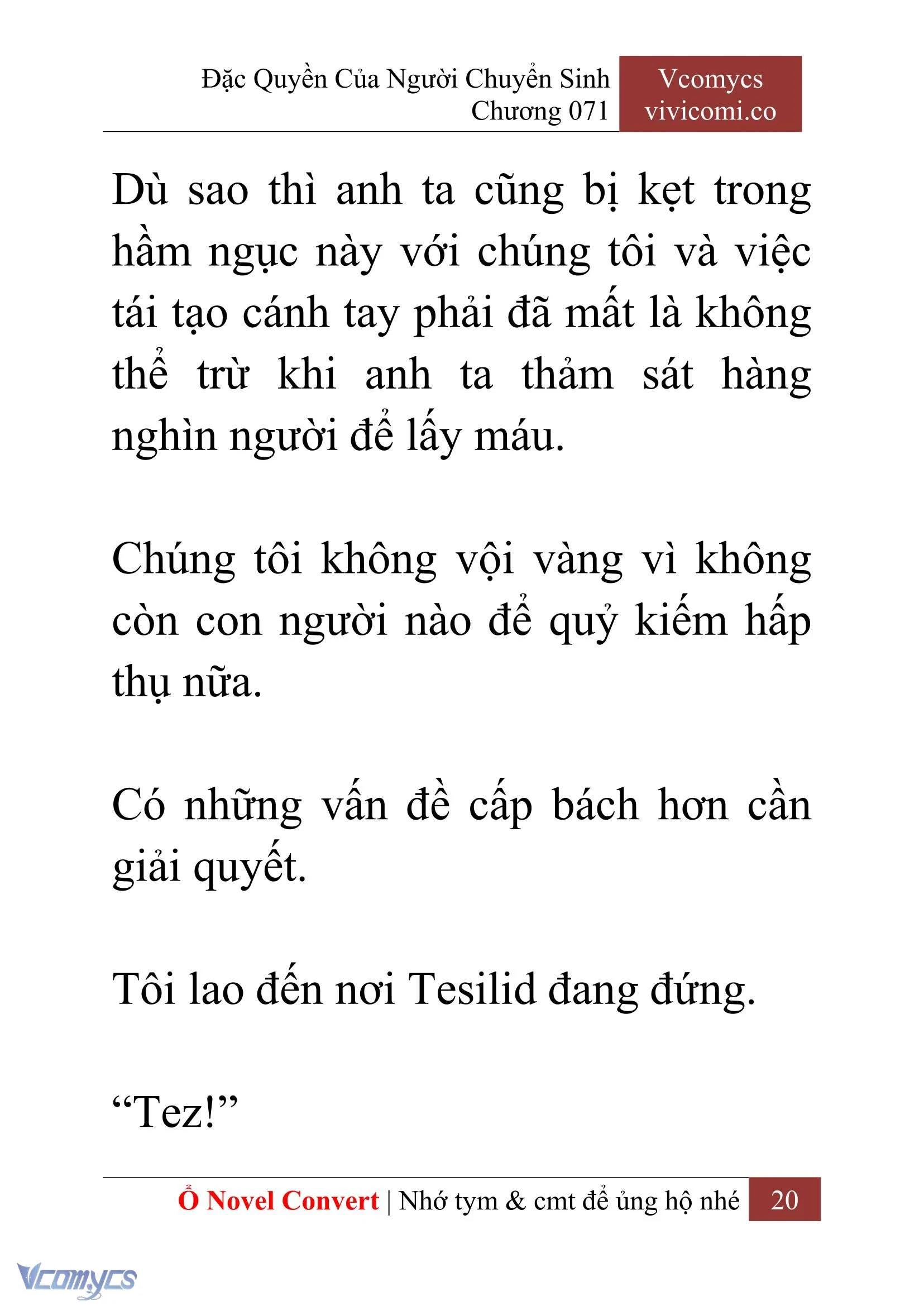 [Novel] Đặc Quyền Của Người Chuyển Sinh Chapter  71 - 22