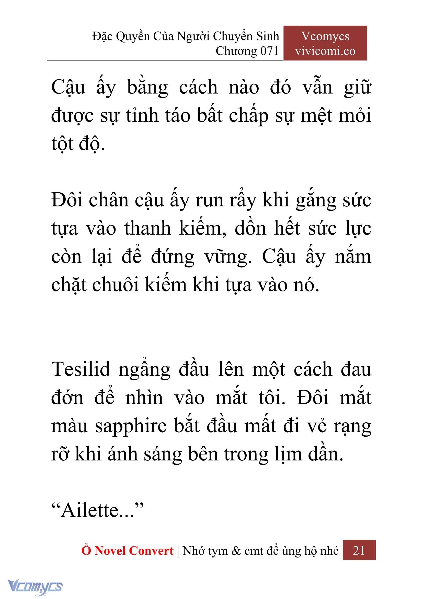 [Novel] Đặc Quyền Của Người Chuyển Sinh Chapter  71 - 23