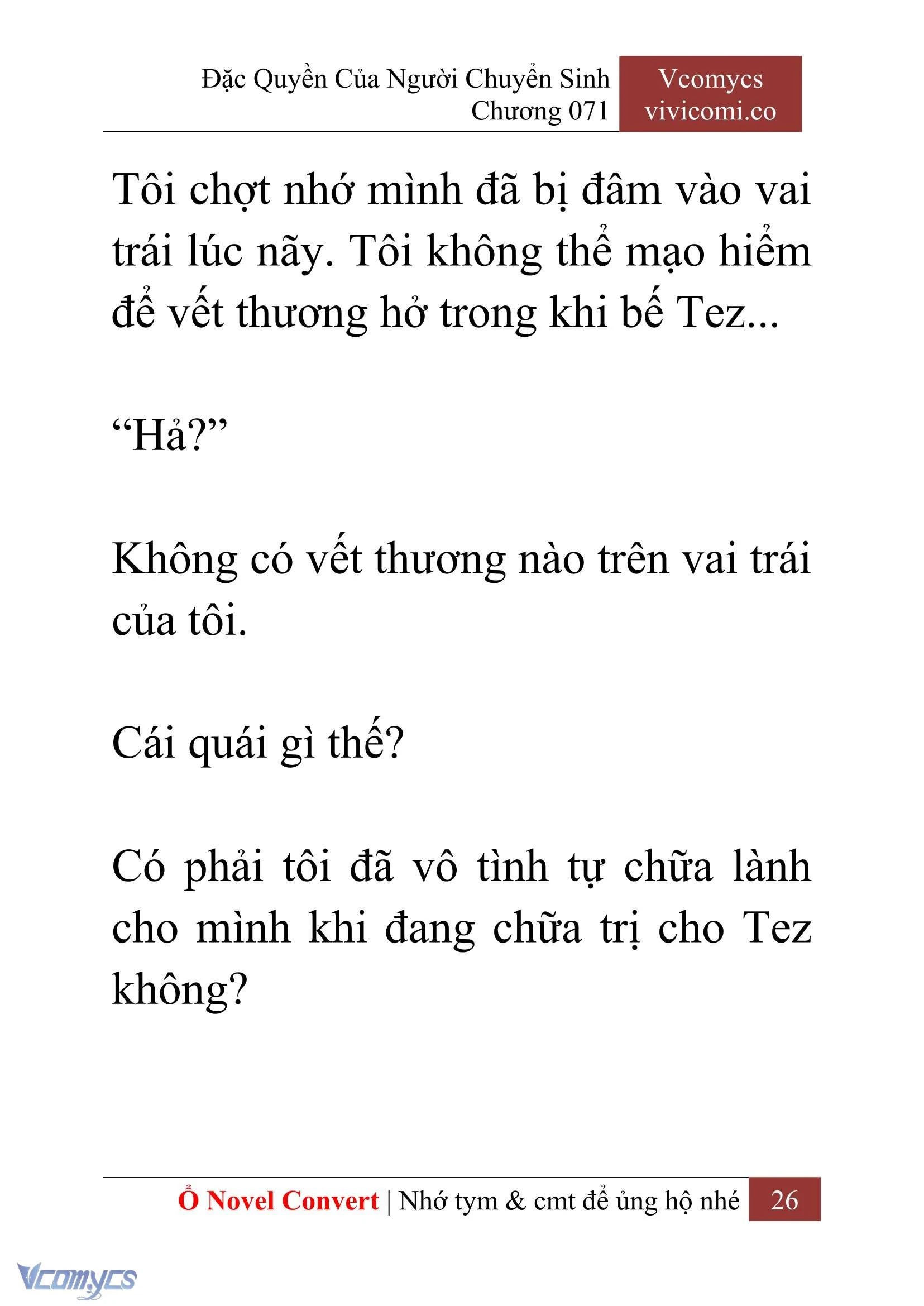 [Novel] Đặc Quyền Của Người Chuyển Sinh Chapter  71 - 28