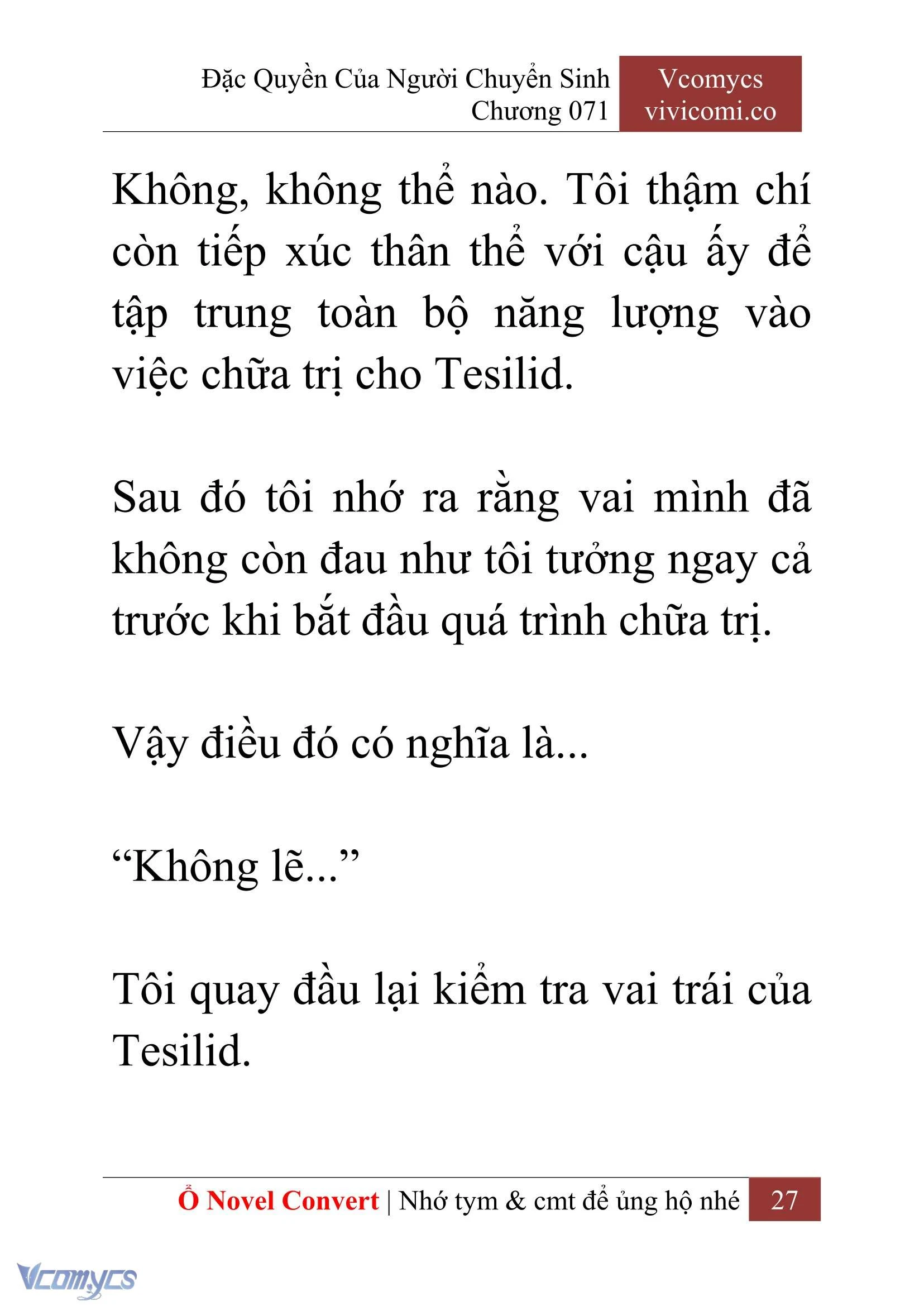 [Novel] Đặc Quyền Của Người Chuyển Sinh Chapter  71 - 29