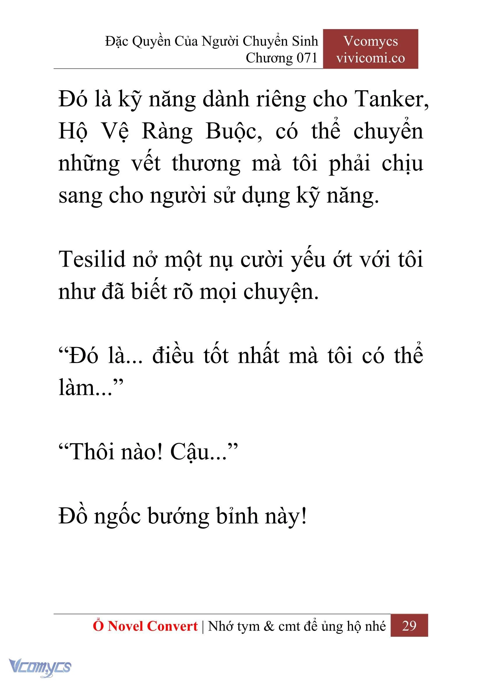 [Novel] Đặc Quyền Của Người Chuyển Sinh Chapter  71 - 31