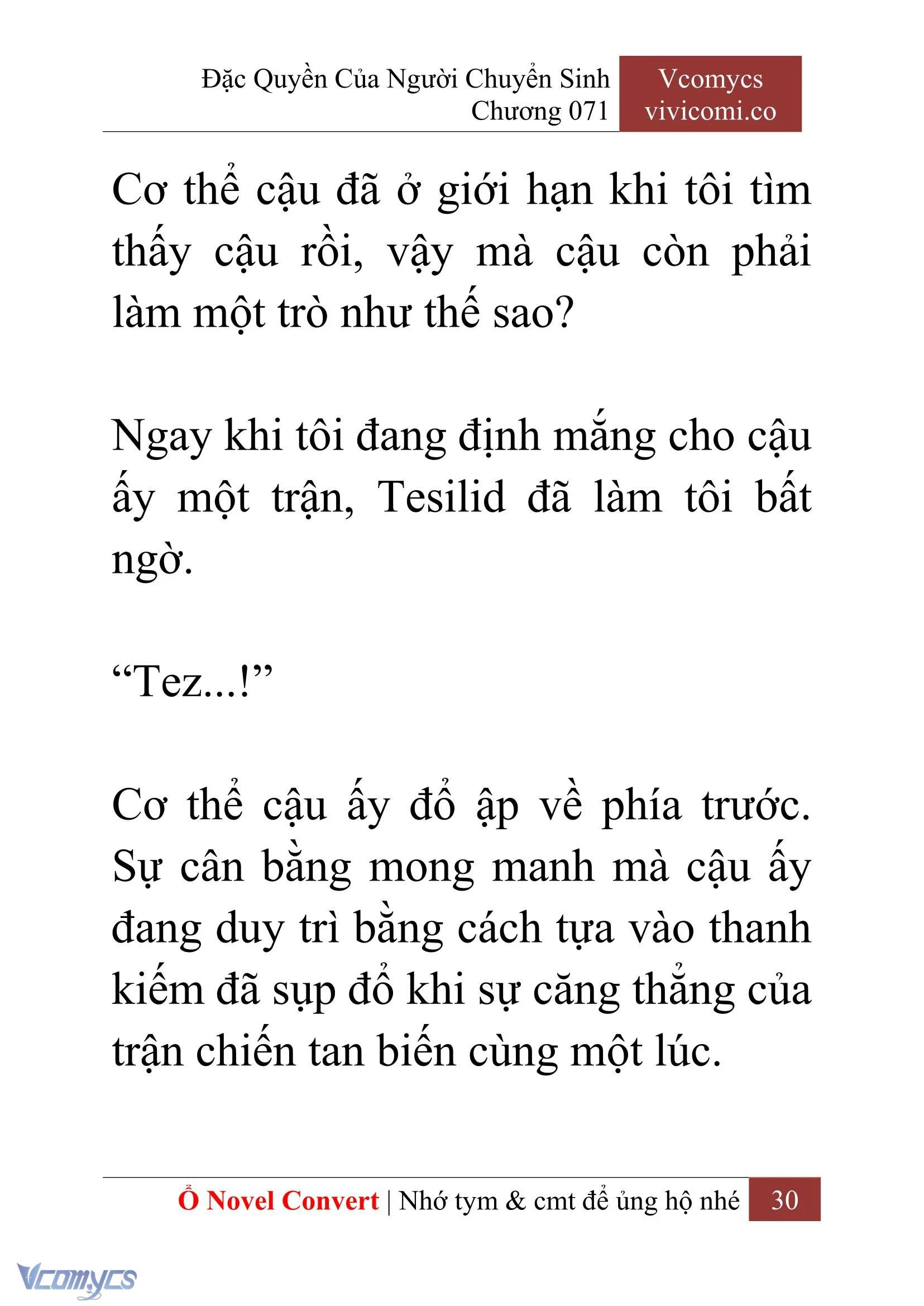 [Novel] Đặc Quyền Của Người Chuyển Sinh Chapter  71 - 32