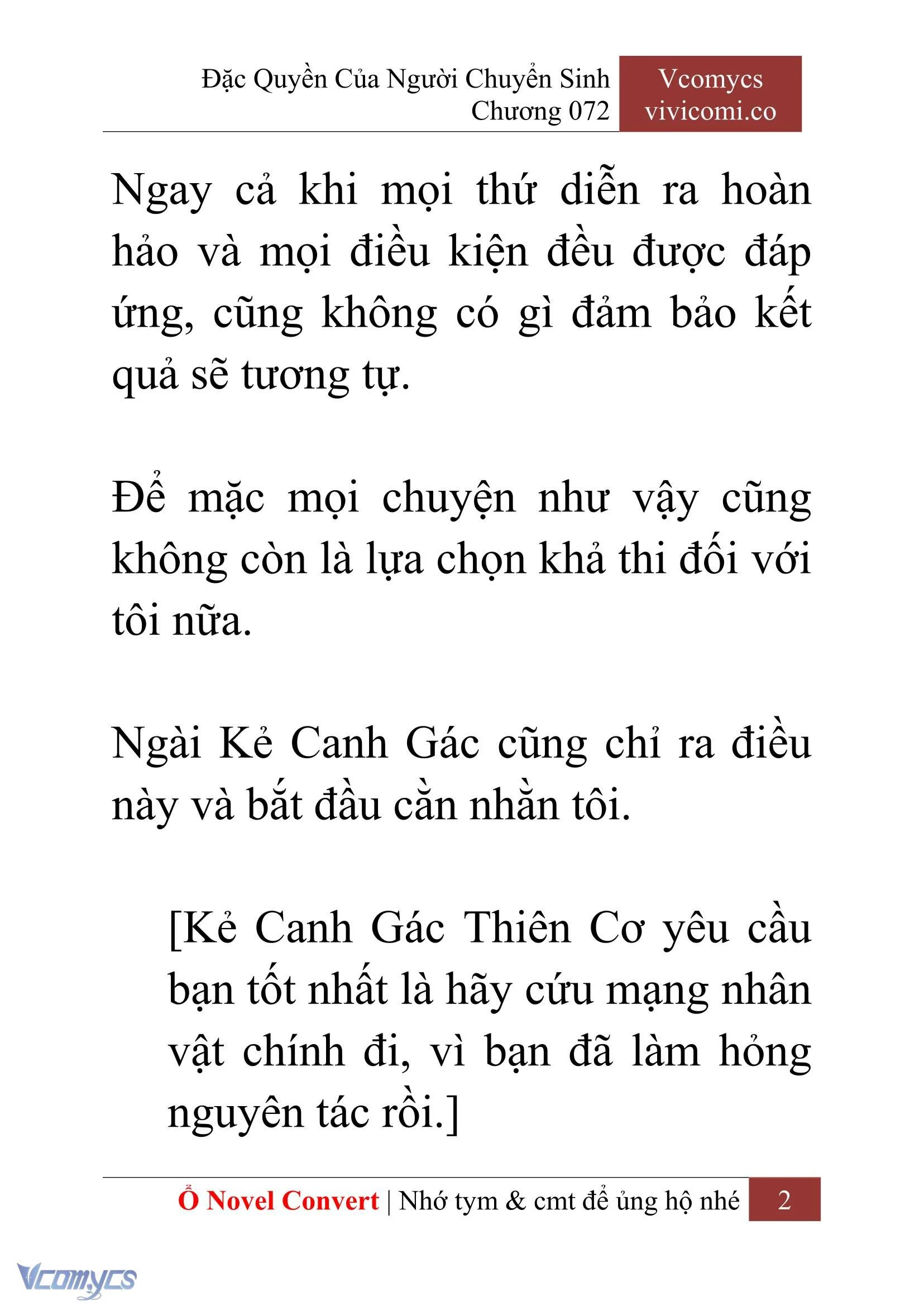 [Novel] Đặc Quyền Của Người Chuyển Sinh Chapter  72 - 4