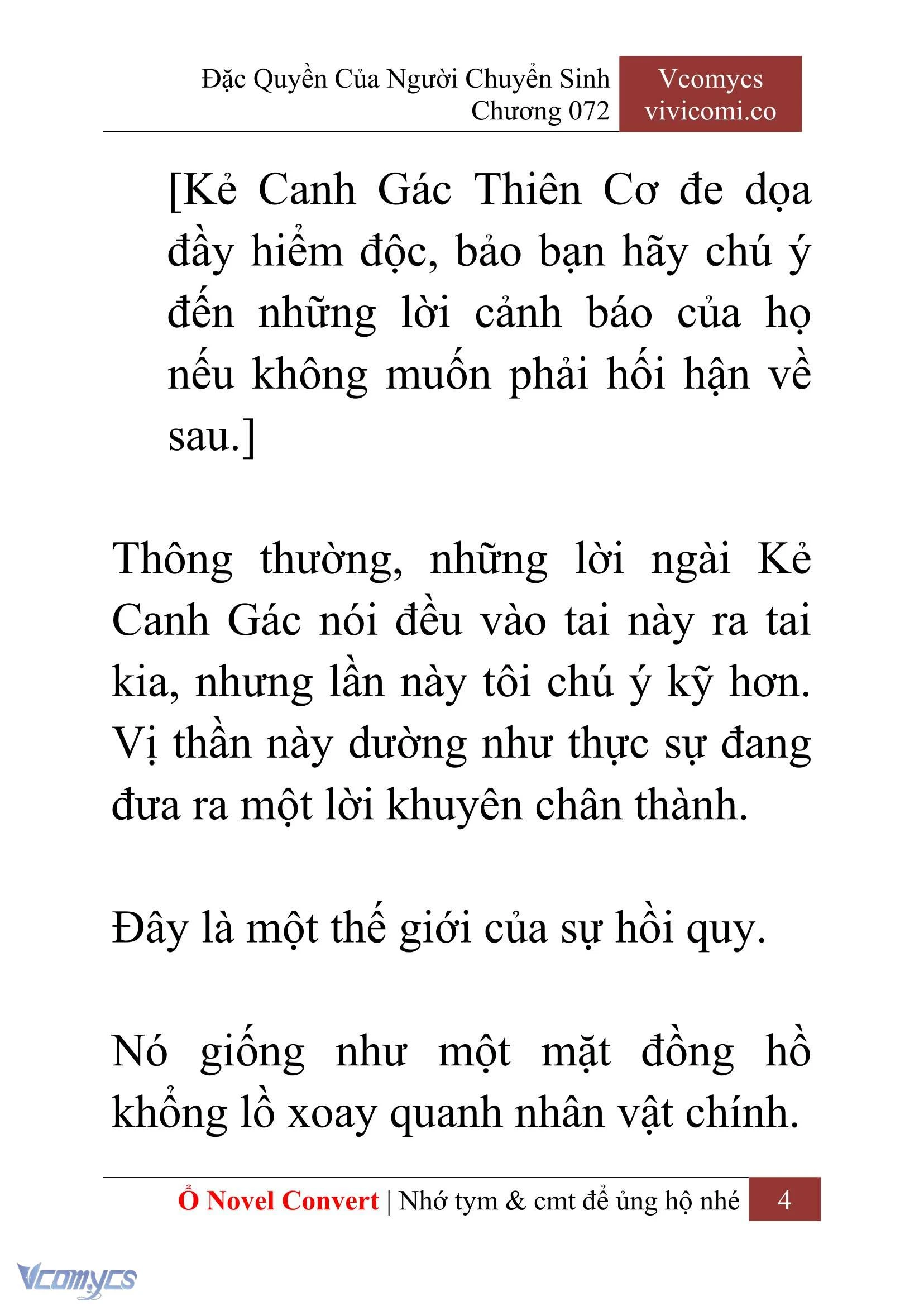 [Novel] Đặc Quyền Của Người Chuyển Sinh Chapter  72 - 6