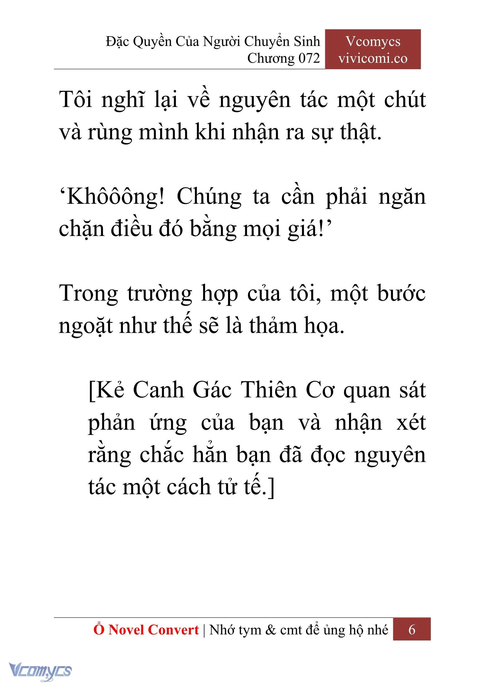 [Novel] Đặc Quyền Của Người Chuyển Sinh Chapter  72 - 8