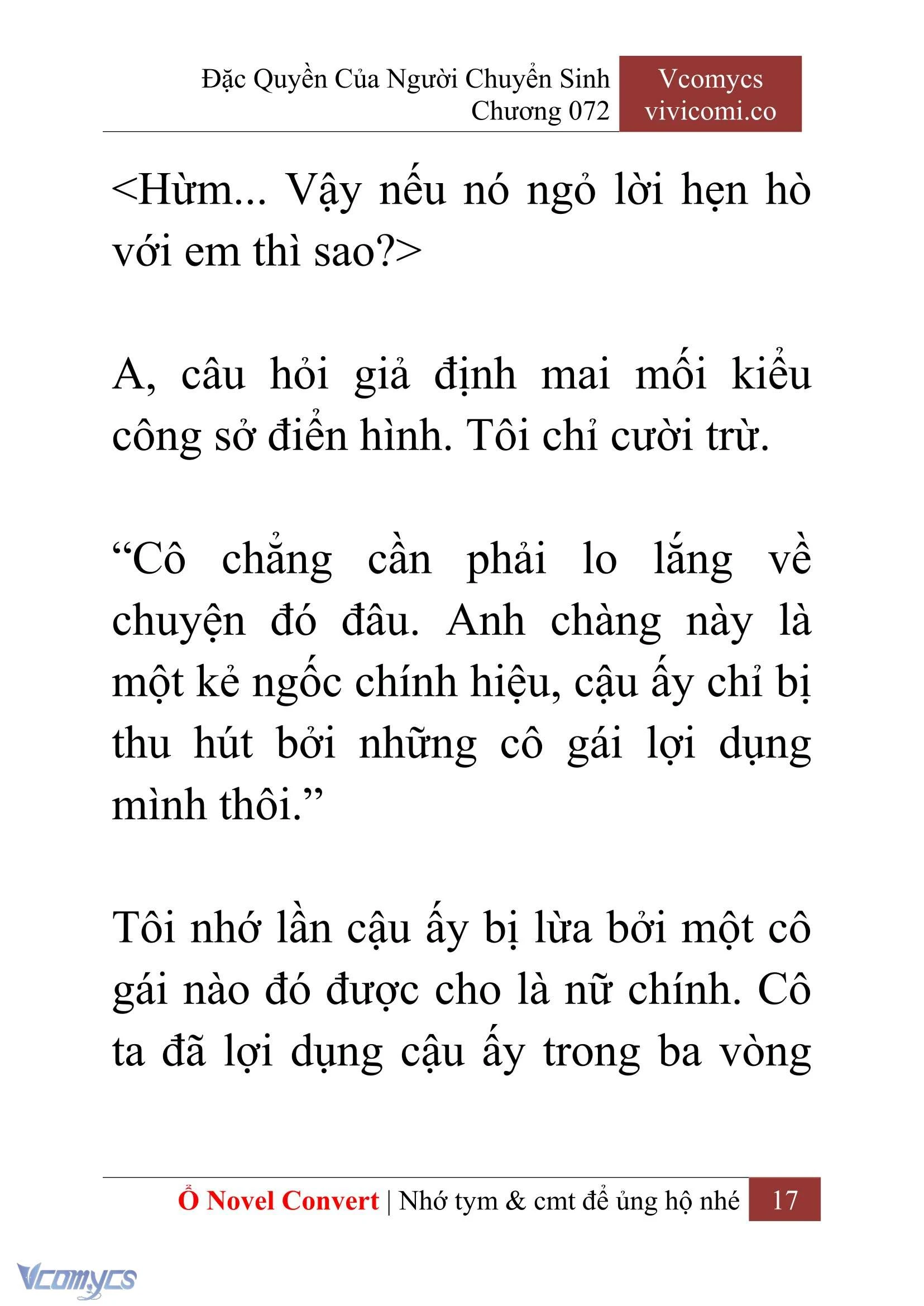 [Novel] Đặc Quyền Của Người Chuyển Sinh Chapter  72 - 19