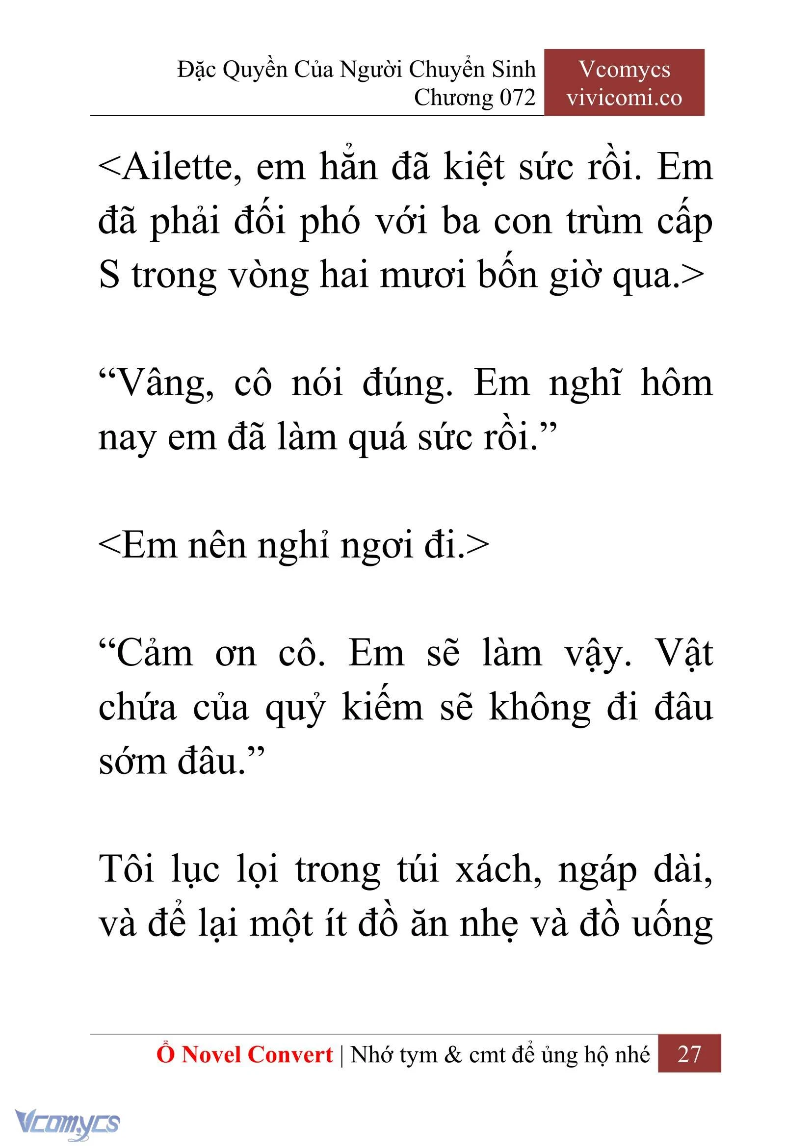 [Novel] Đặc Quyền Của Người Chuyển Sinh Chapter  72 - 29