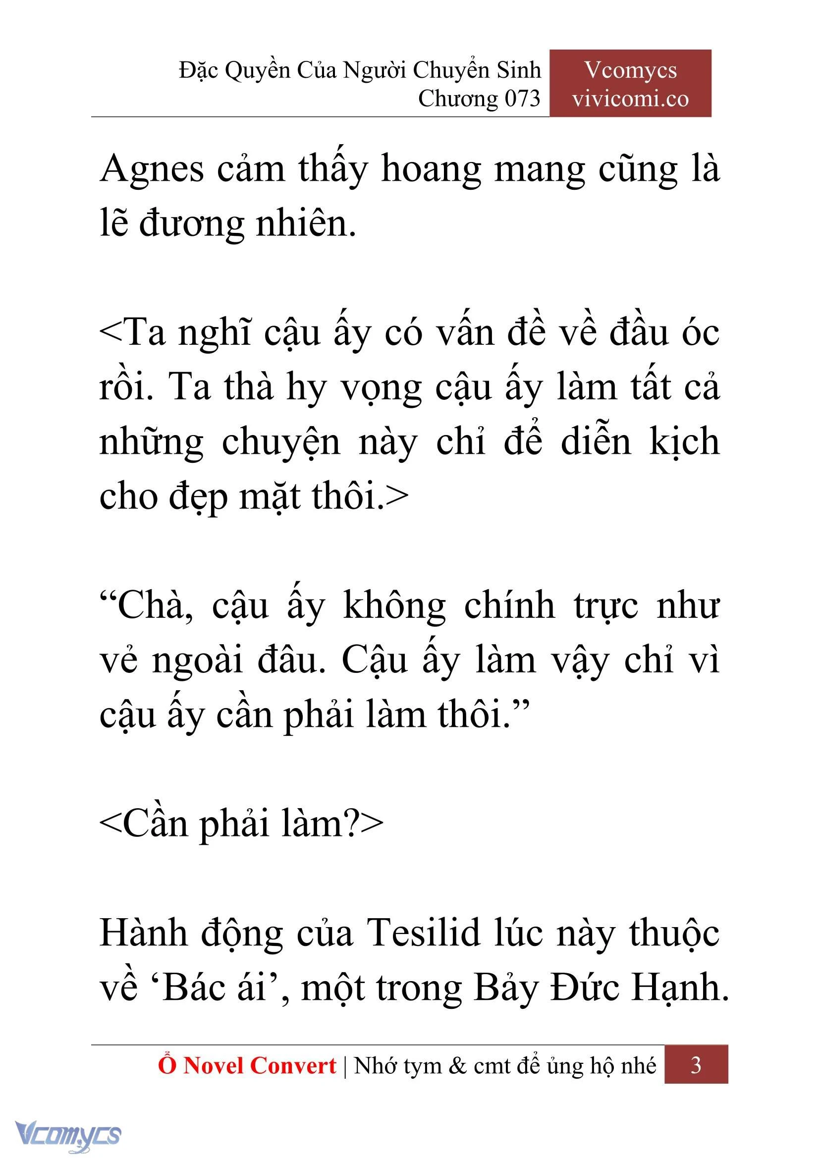 [Novel] Đặc Quyền Của Người Chuyển Sinh Chapter  73 - 5