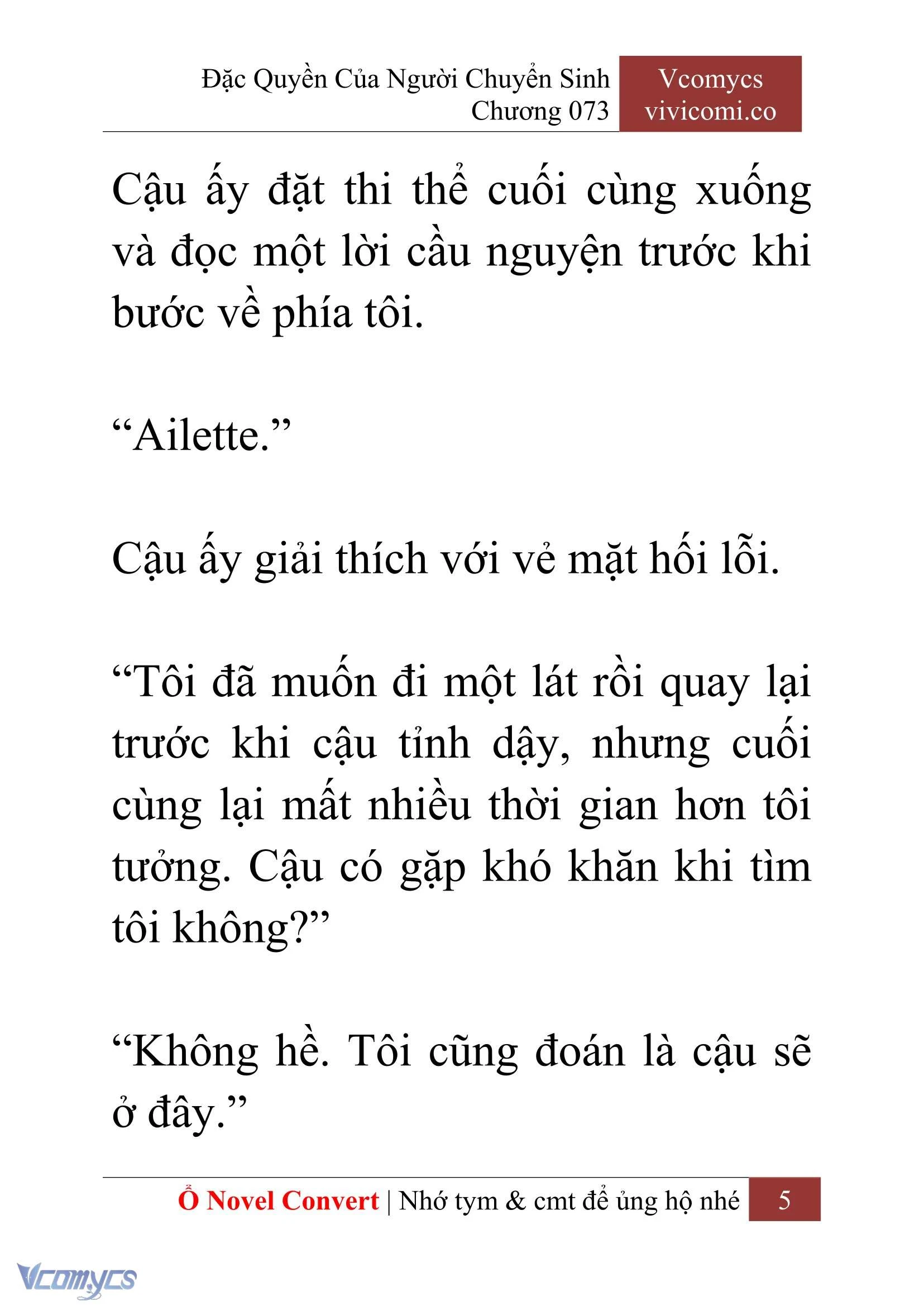 [Novel] Đặc Quyền Của Người Chuyển Sinh Chapter  73 - 7
