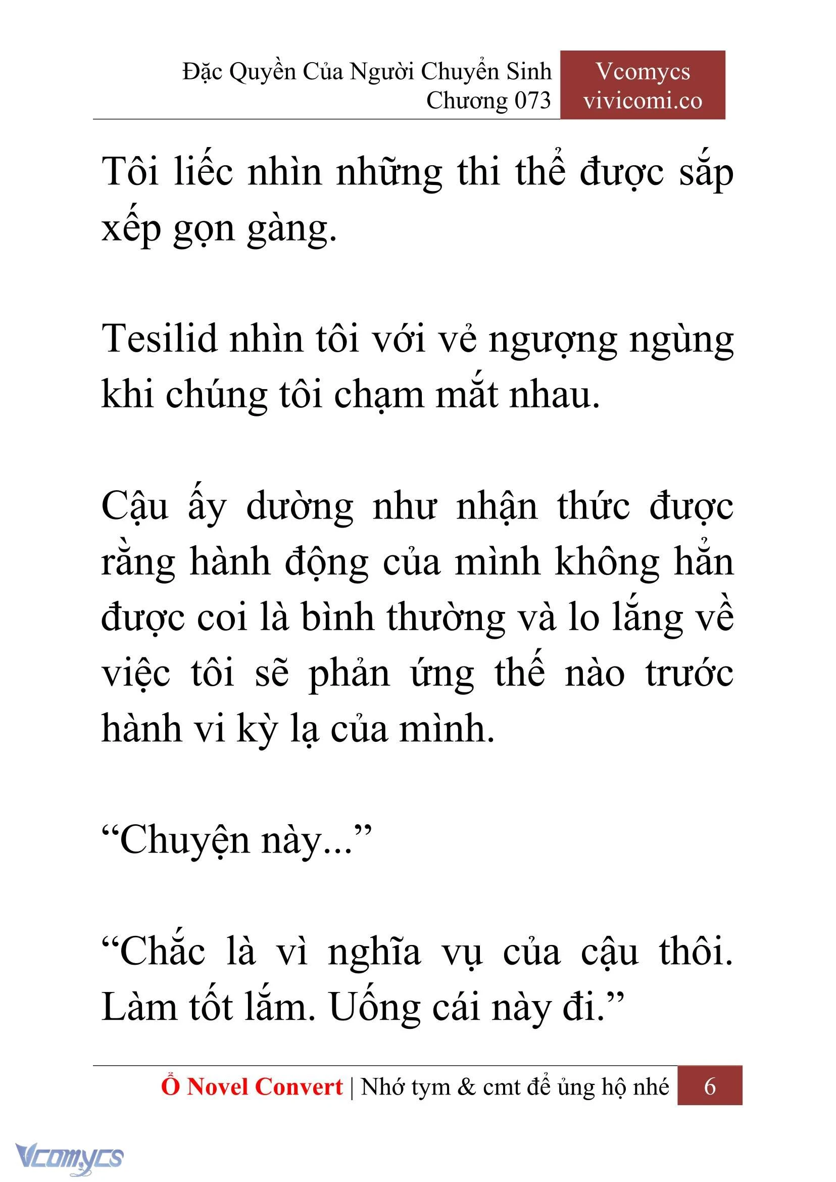 [Novel] Đặc Quyền Của Người Chuyển Sinh Chapter  73 - 8