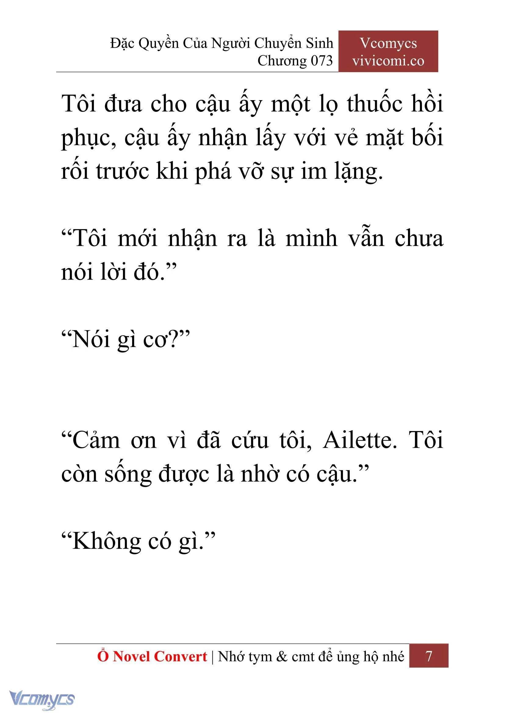 [Novel] Đặc Quyền Của Người Chuyển Sinh Chapter  73 - 9