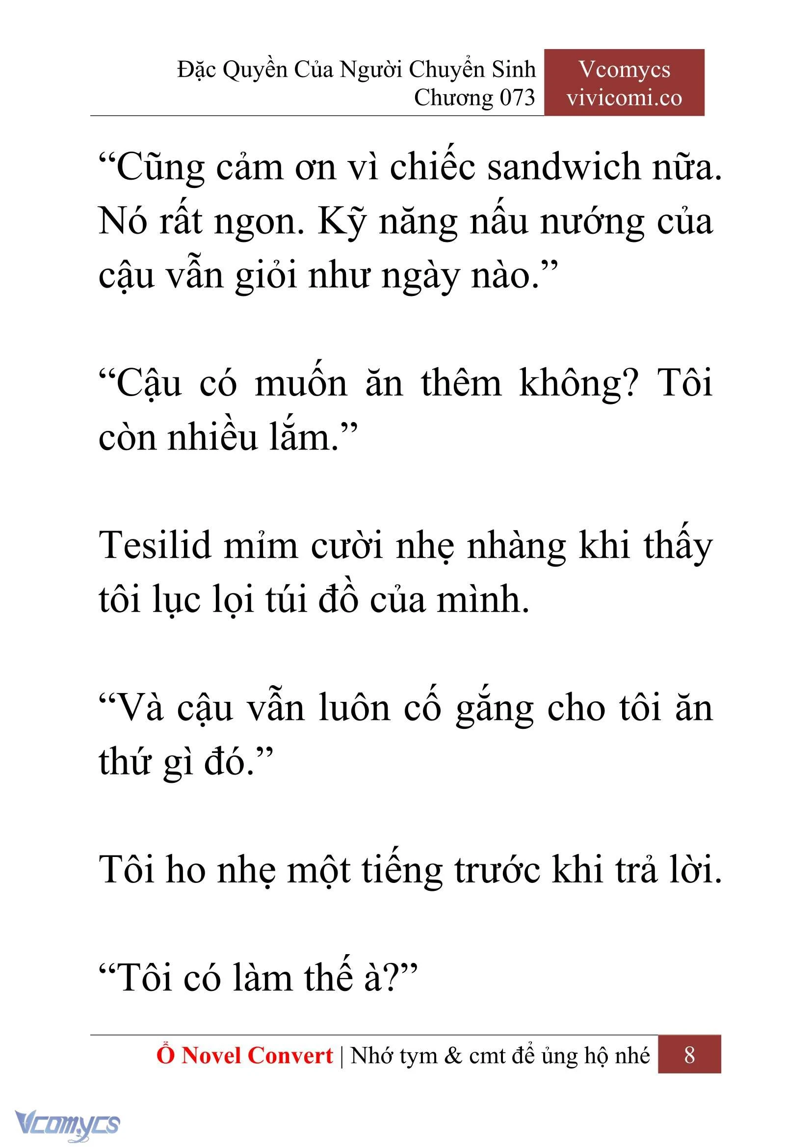 [Novel] Đặc Quyền Của Người Chuyển Sinh Chapter  73 - 10