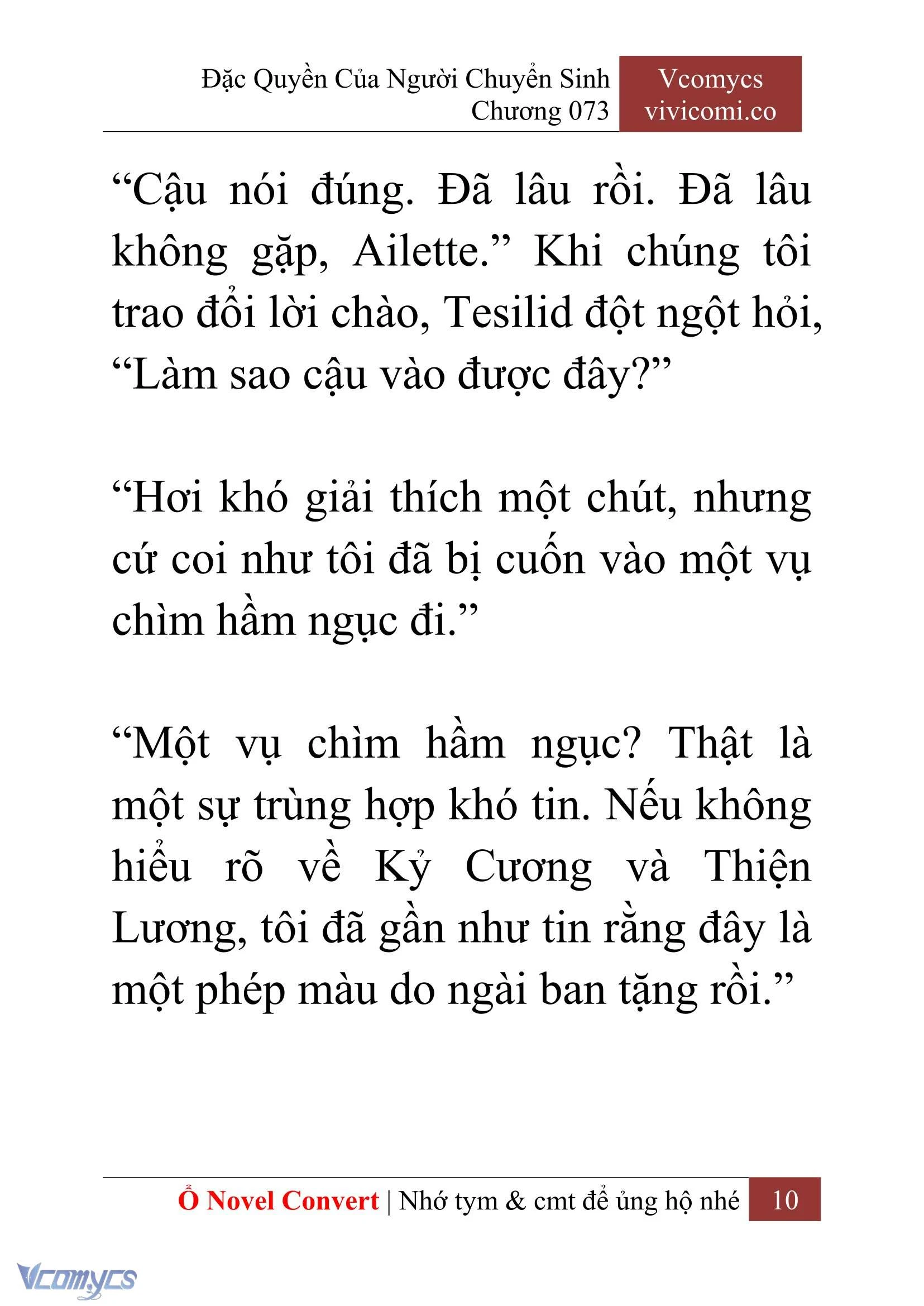 [Novel] Đặc Quyền Của Người Chuyển Sinh Chapter  73 - 12