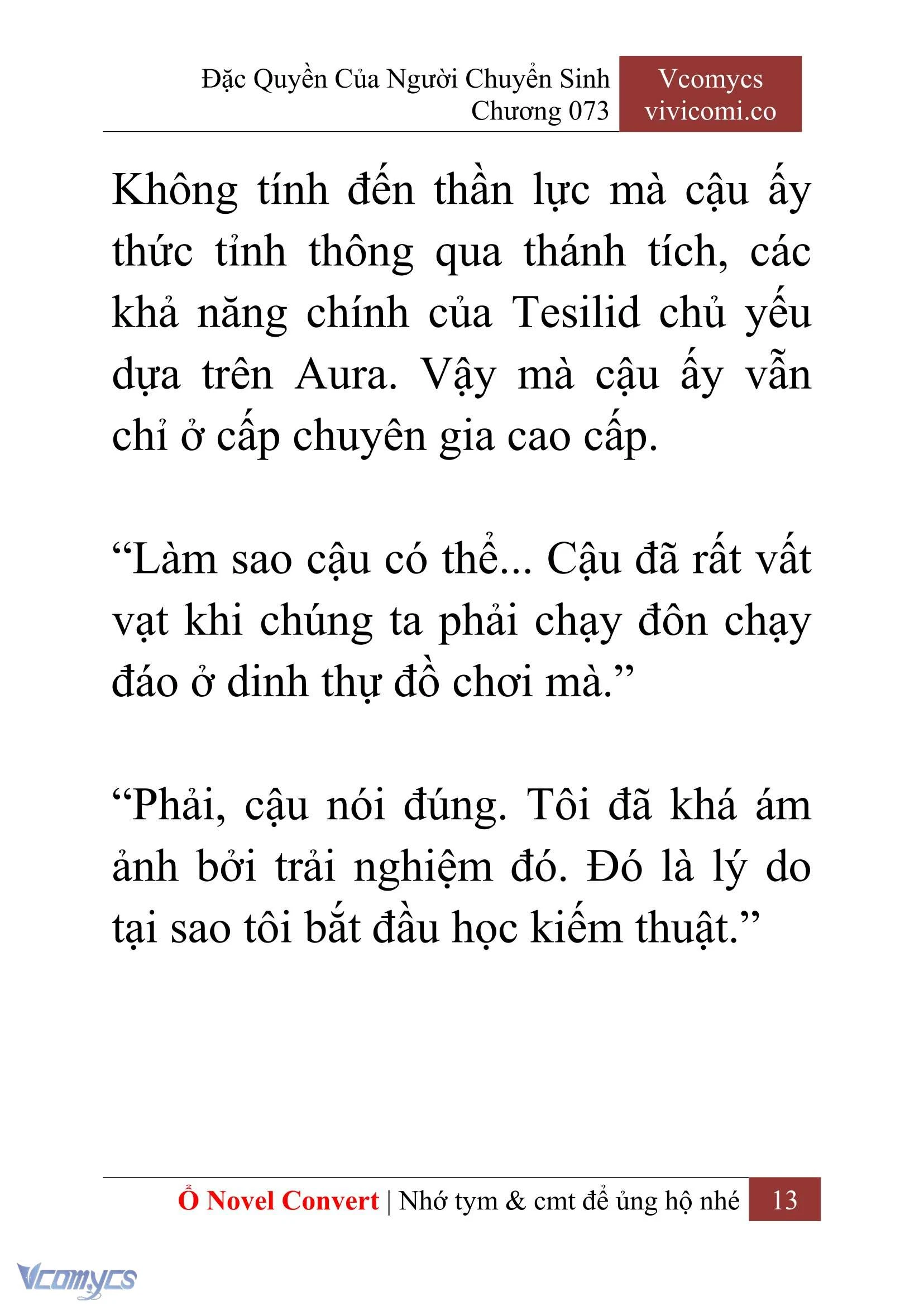 [Novel] Đặc Quyền Của Người Chuyển Sinh Chapter  73 - 15