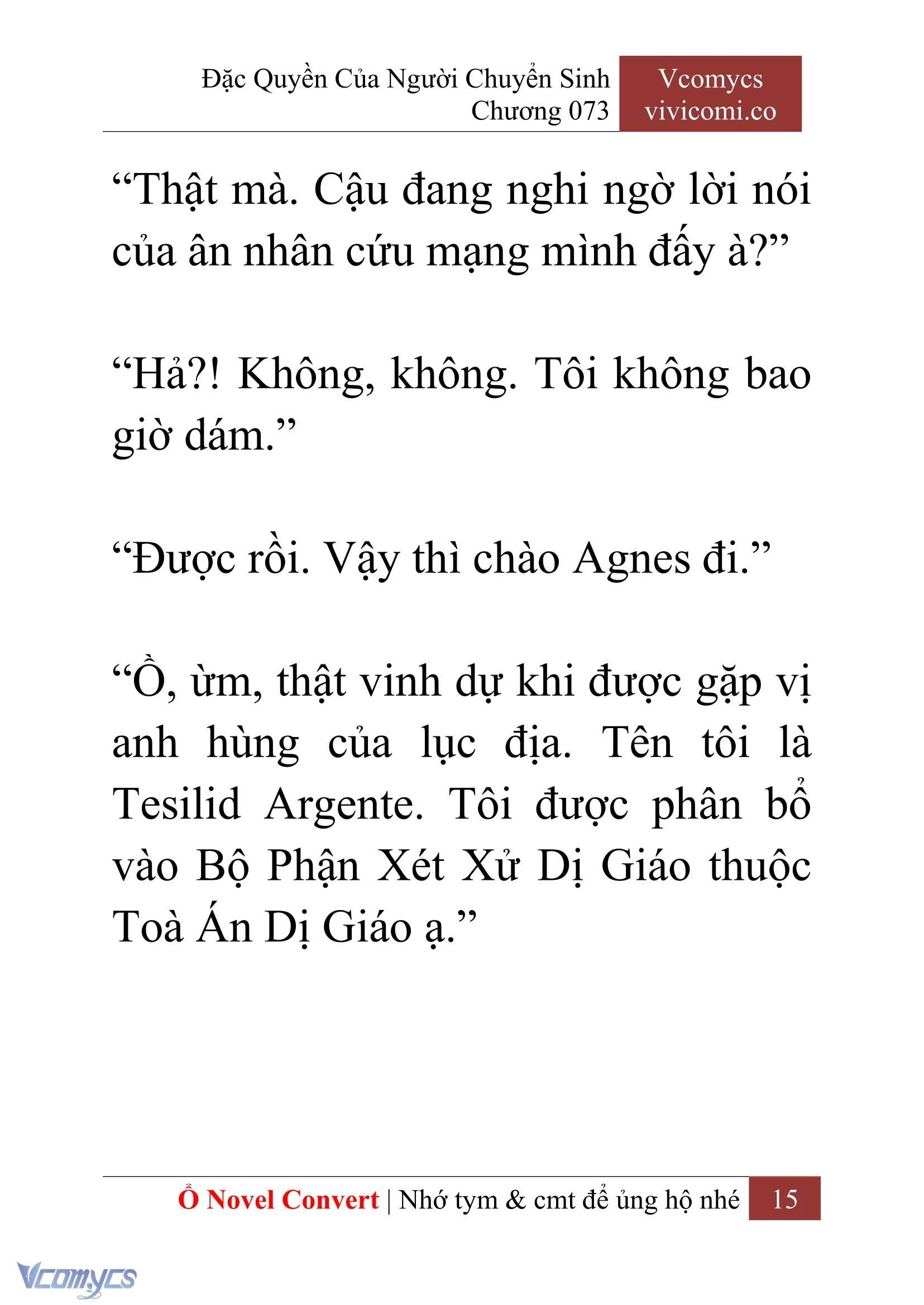 [Novel] Đặc Quyền Của Người Chuyển Sinh Chapter  73 - 17