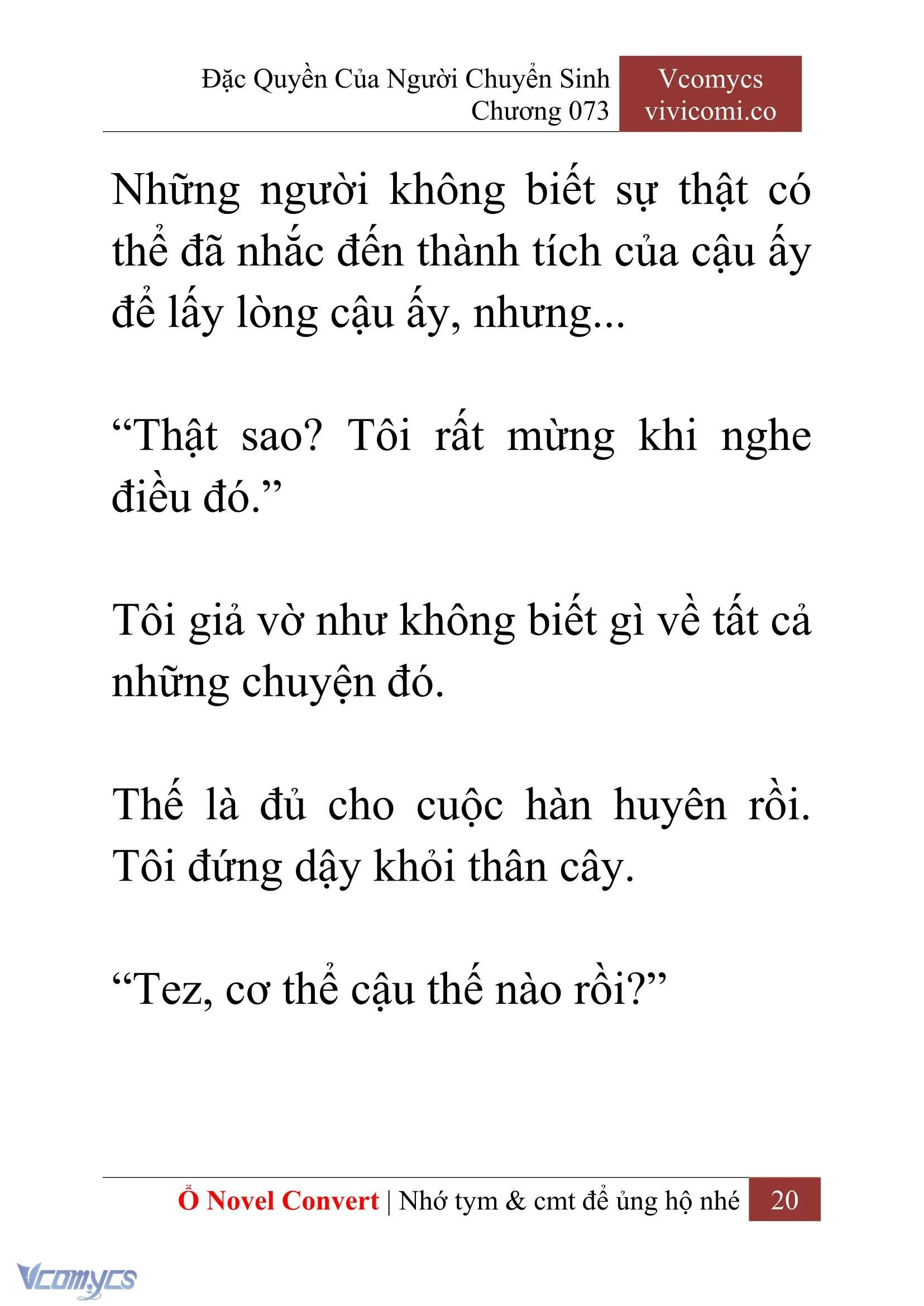 [Novel] Đặc Quyền Của Người Chuyển Sinh Chapter  73 - 22