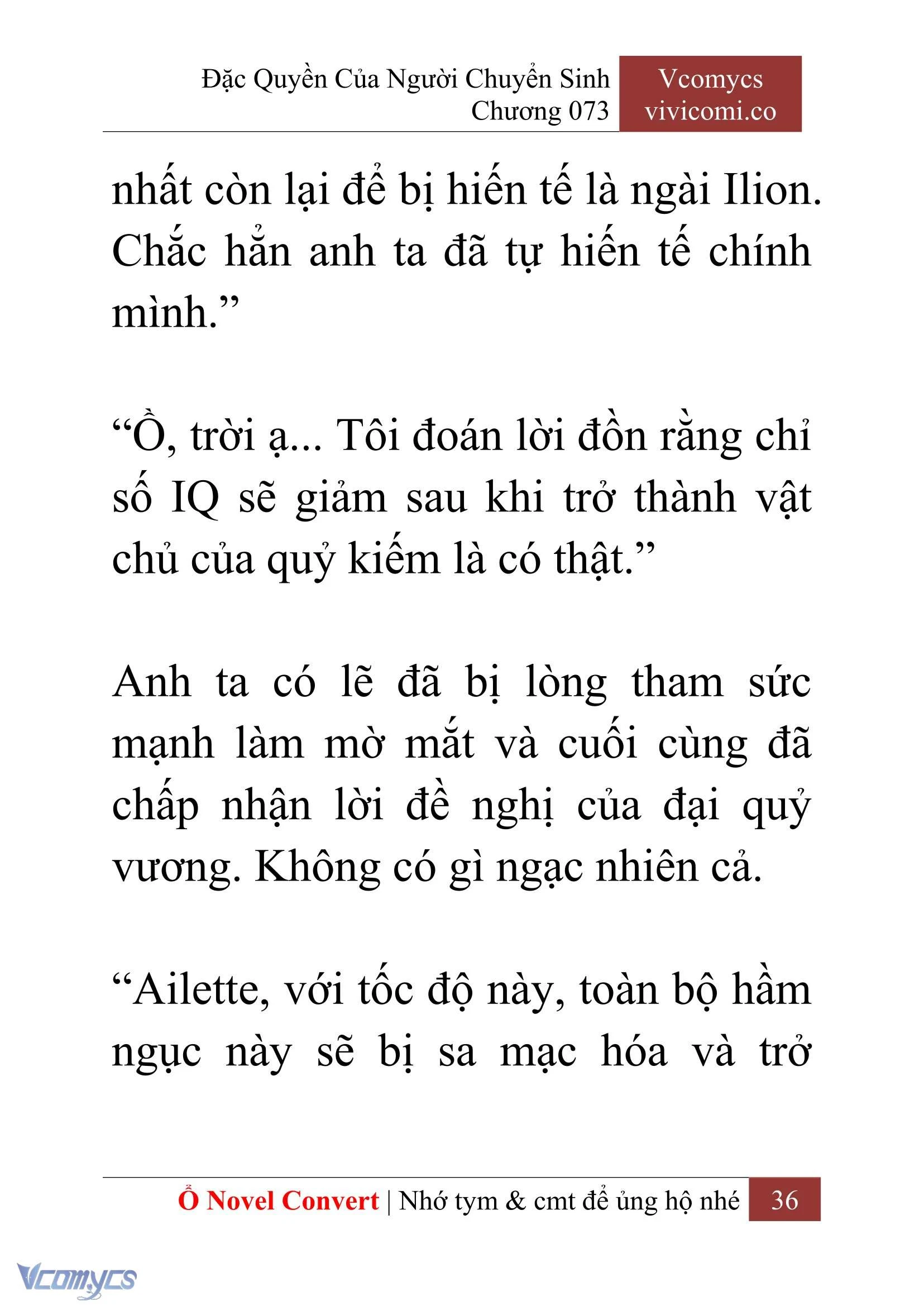 [Novel] Đặc Quyền Của Người Chuyển Sinh Chapter  73 - 38