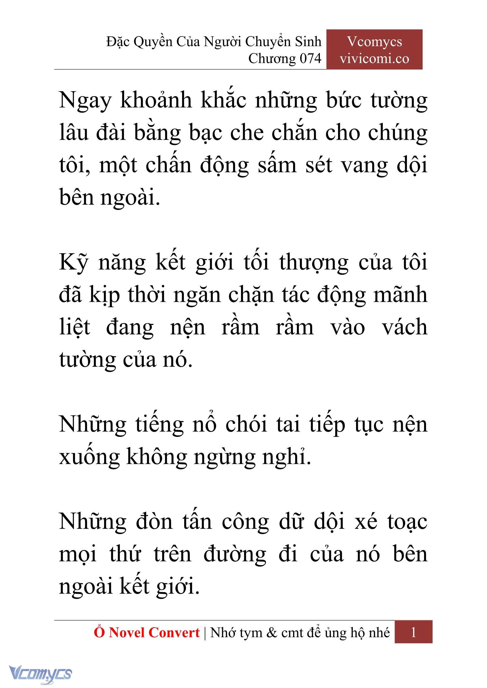 [Novel] Đặc Quyền Của Người Chuyển Sinh Chapter  74 - 3