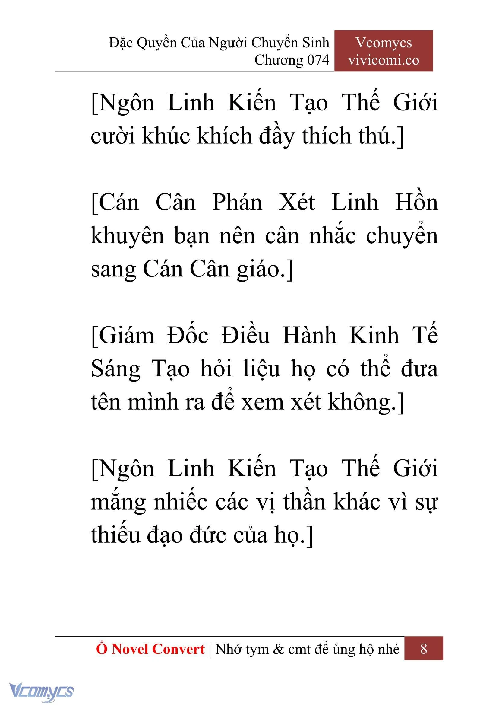 [Novel] Đặc Quyền Của Người Chuyển Sinh Chapter  74 - 10