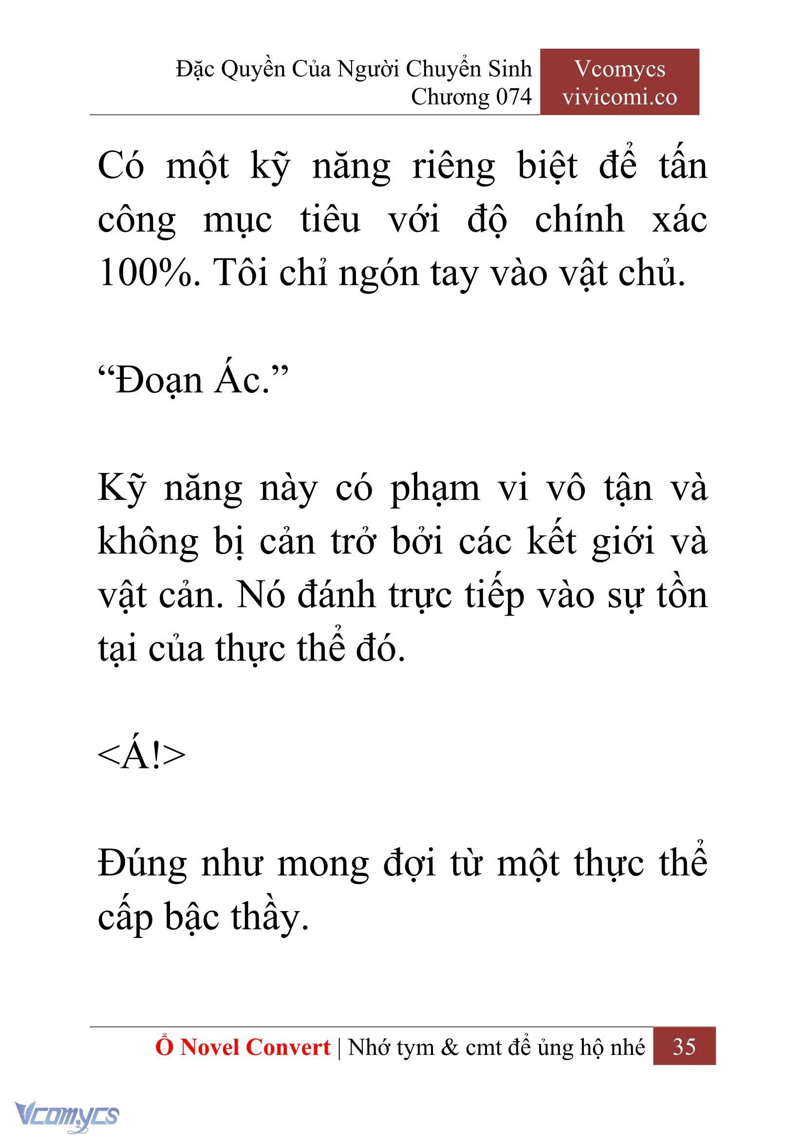 [Novel] Đặc Quyền Của Người Chuyển Sinh Chapter  74 - 37