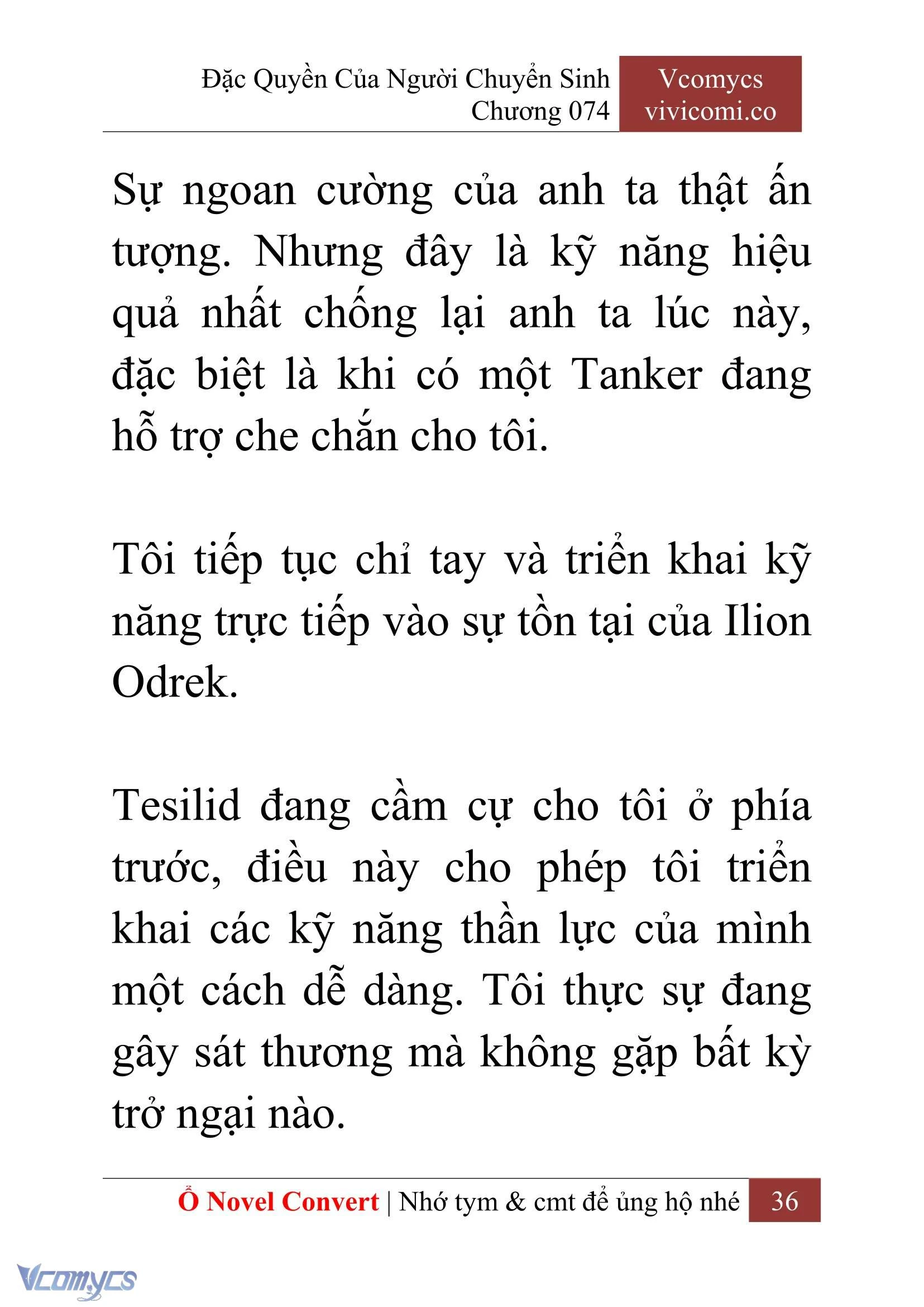[Novel] Đặc Quyền Của Người Chuyển Sinh Chapter  74 - 38