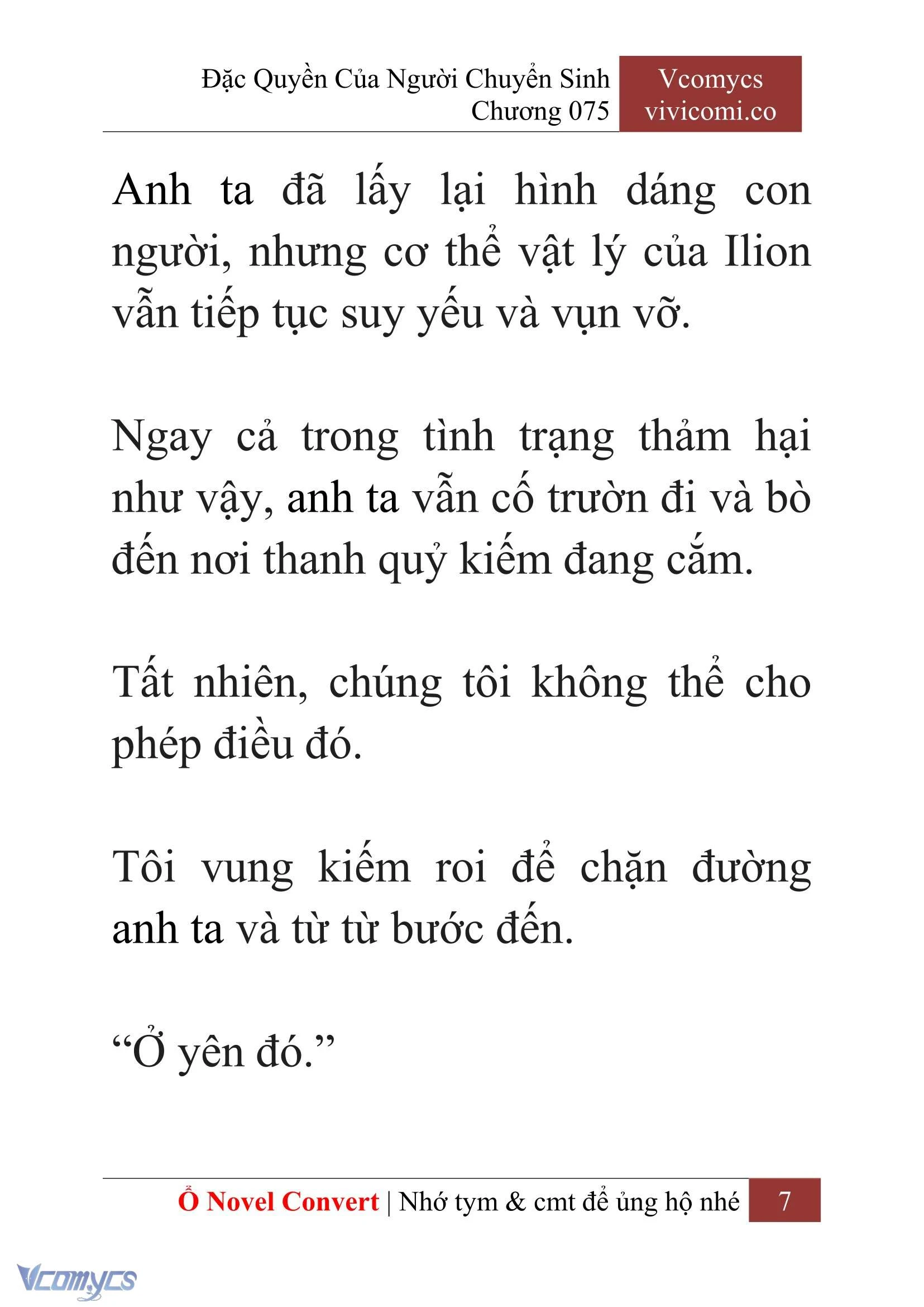 [Novel] Đặc Quyền Của Người Chuyển Sinh Chapter  75 - 9